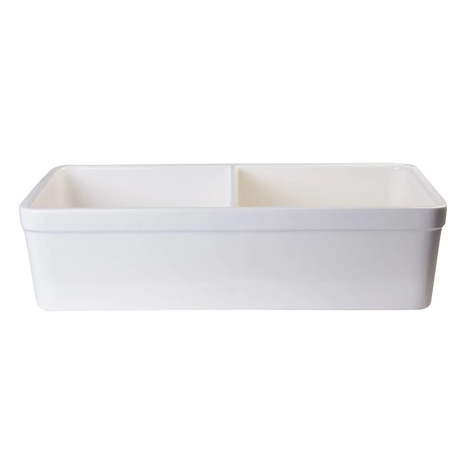 ALFI AB512 32 inch Double Bowl Fireclay Farm Kitchen Sink With 3/4" Lip - image 2