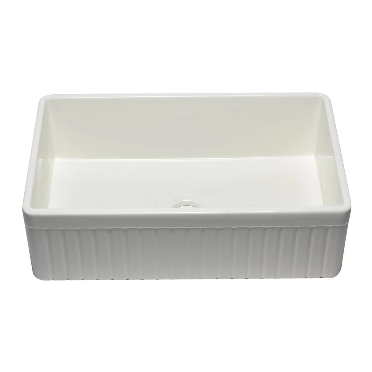 ALFI AB532 33 inch Fluted Single Bowl Fireclay Farm Kitchen Sink - image 5