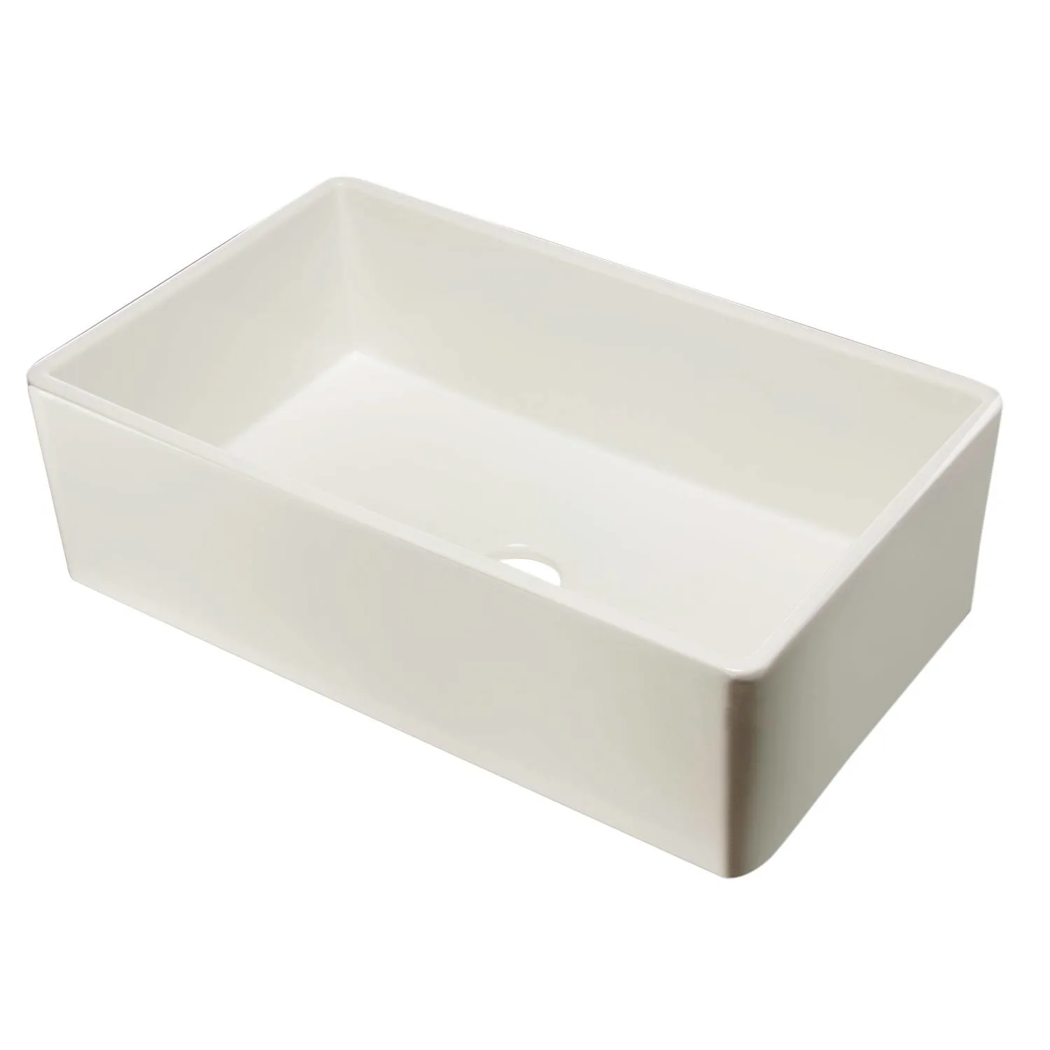 ALFI AB533 33 inch Smooth Single Bowl Fireclay Farm Kitchen Sink - image 2