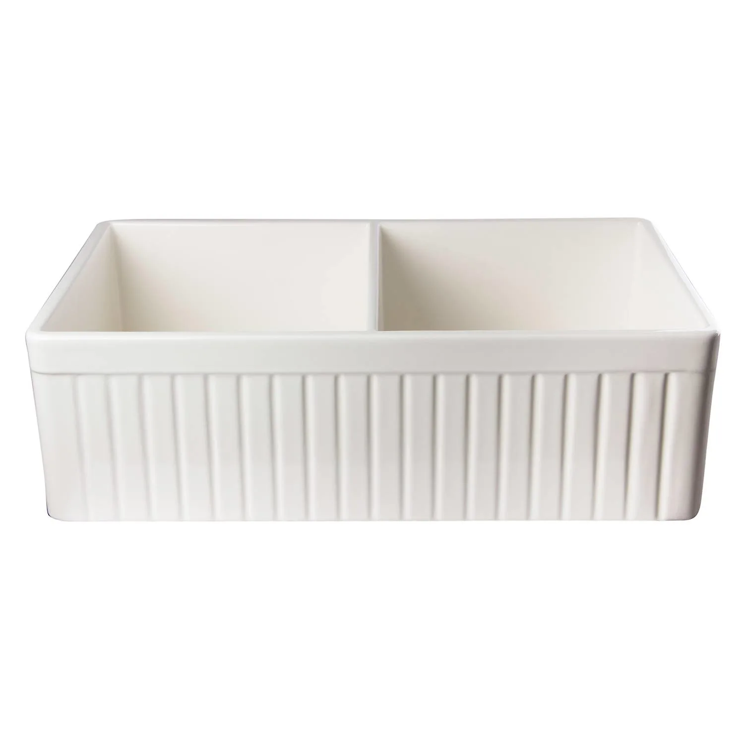 ALFI AB537 32 inch Double Bowl Fireclay Farm Kitchen Sink - image 4