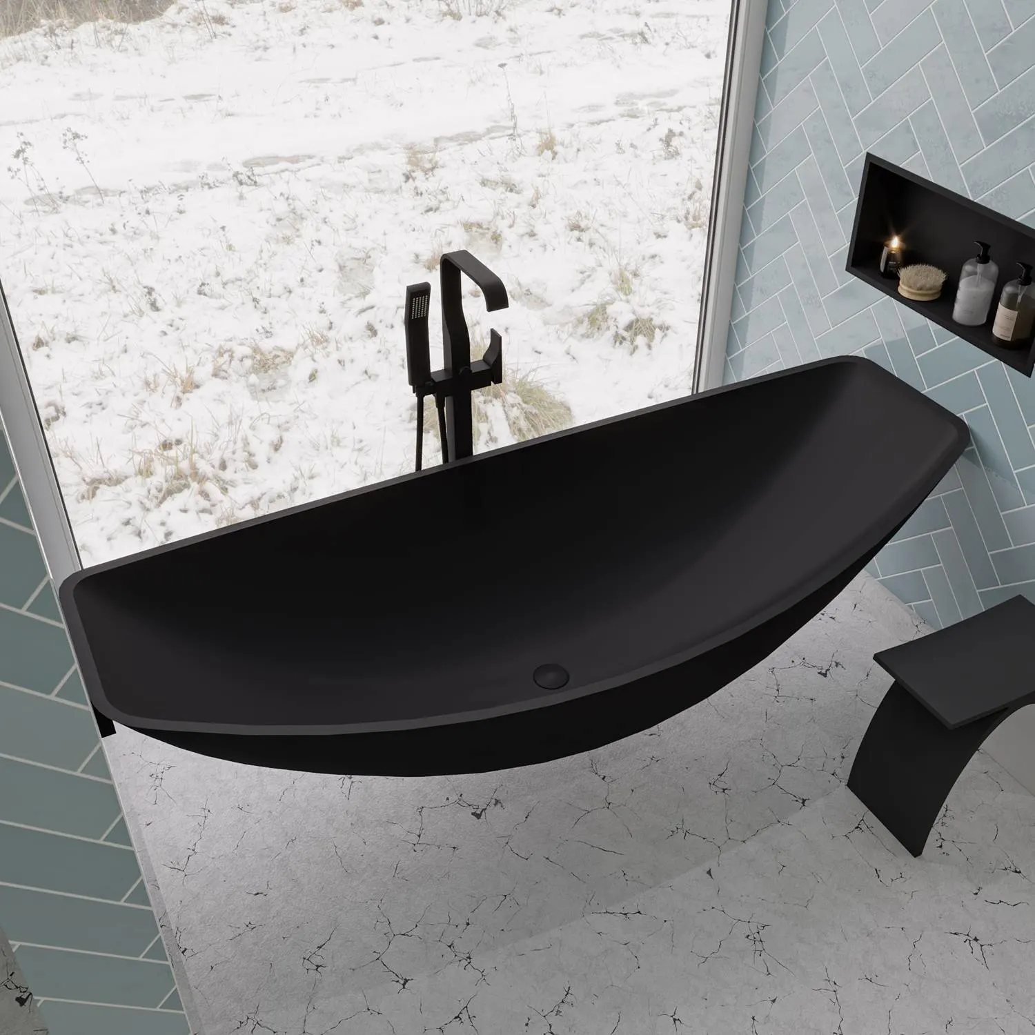 ALFI AB2180 Single Lever Floor Mounted Tub Filler - image 7