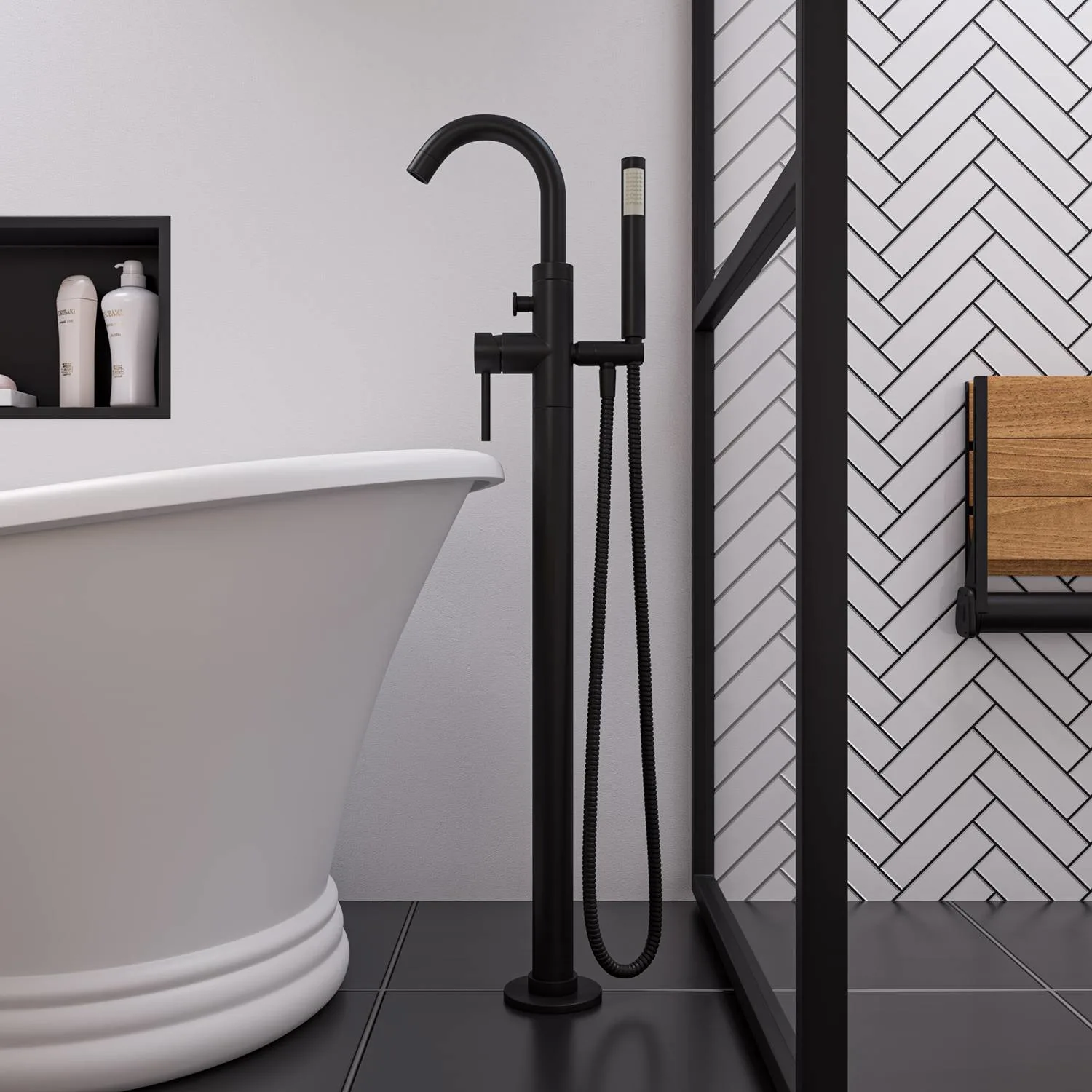 ALFI AB2534 Single Lever Floor Mounted Tub Filler - image 9