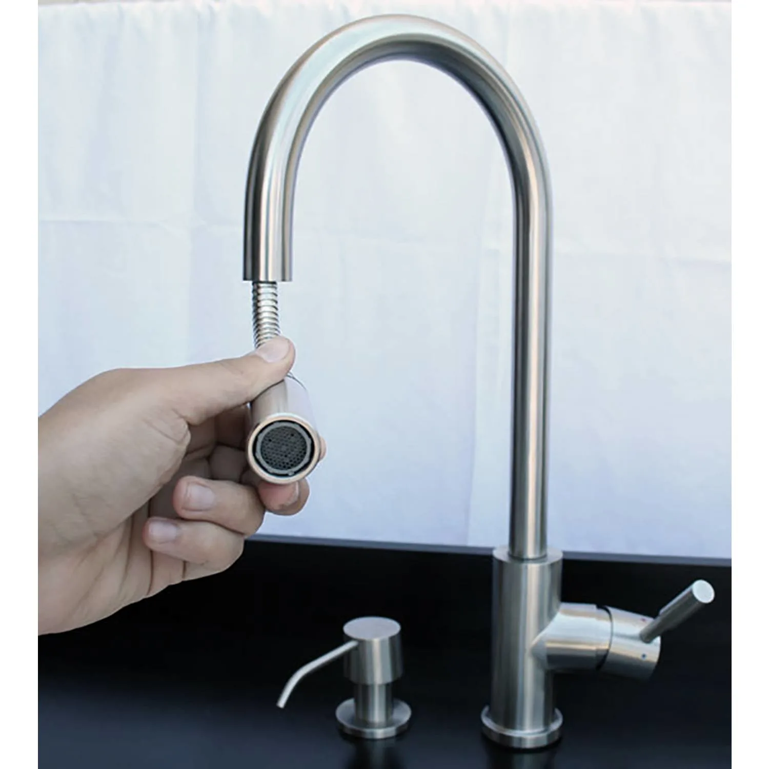 ALFI AB2028 Solid Pull Down Single Hole Kitchen Faucet - image 8