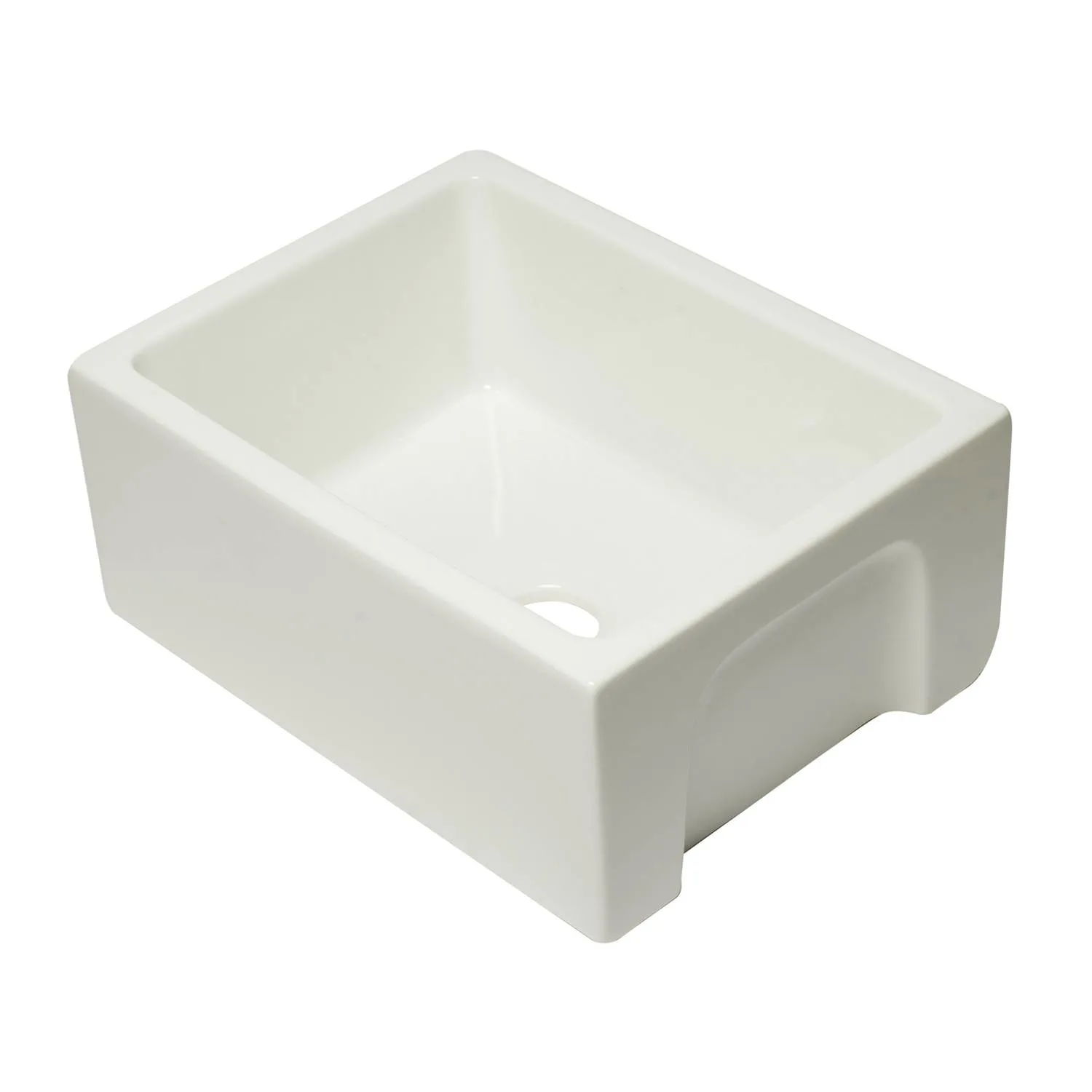 ALFI AB2418HS 24 in Reversible Single Bowl Fireclay Farm Kitchen Sink - image 2