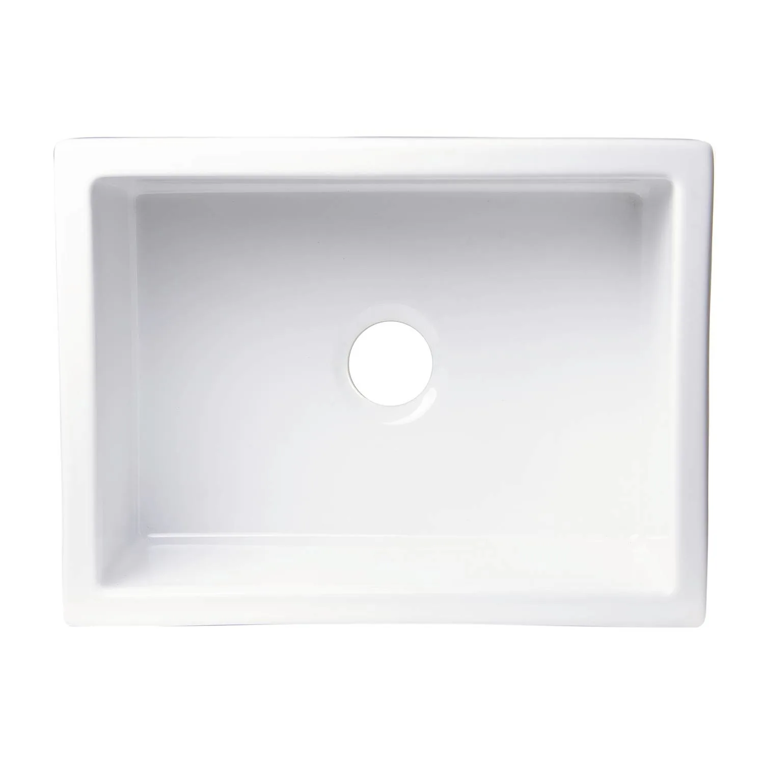ALFI AB2418SB 24 inch Smooth Single Bowl Fireclay Farm Kitchen Sink - image 3
