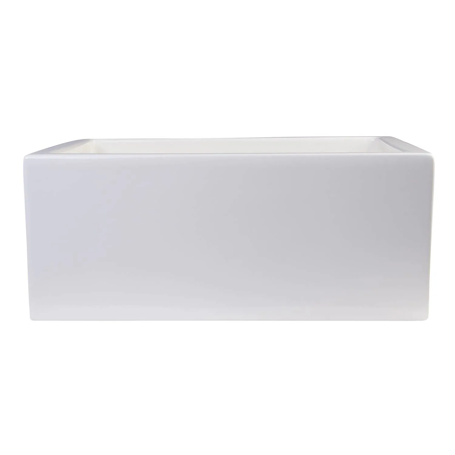 ALFI AB2418SB 24 inch Smooth Single Bowl Fireclay Farm Kitchen Sink - image 4