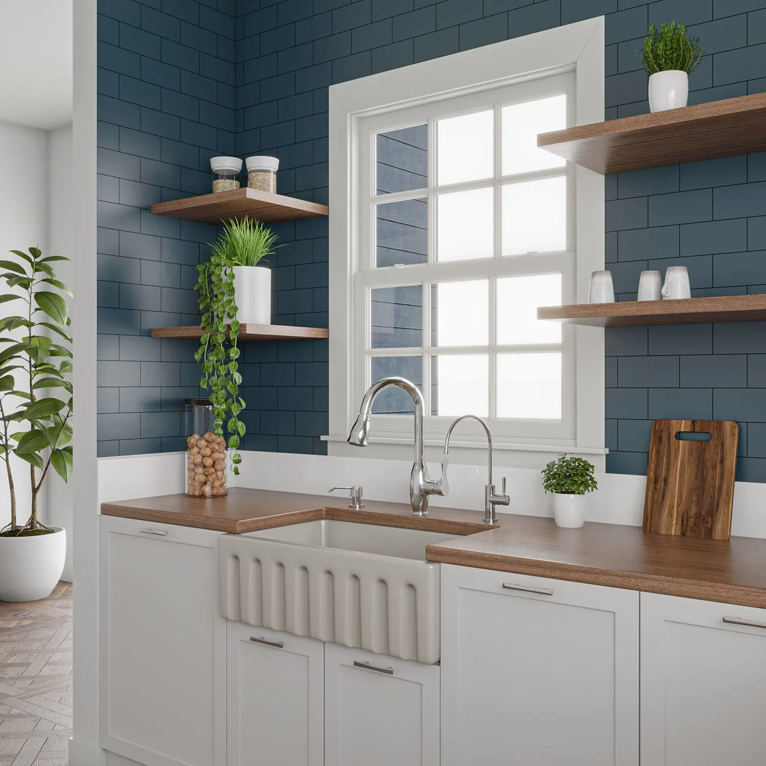 ALFI AB3018HS 30 in Reversible Single Bowl Fireclay Farm Kitchen Sink - image 6