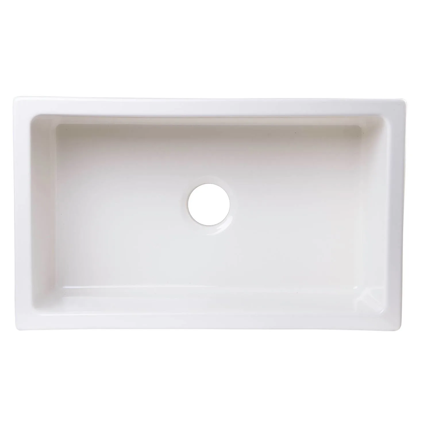 ALFI AB3018SB 30 inch Smooth Single Bowl Fireclay Farm Kitchen Sink - image 5