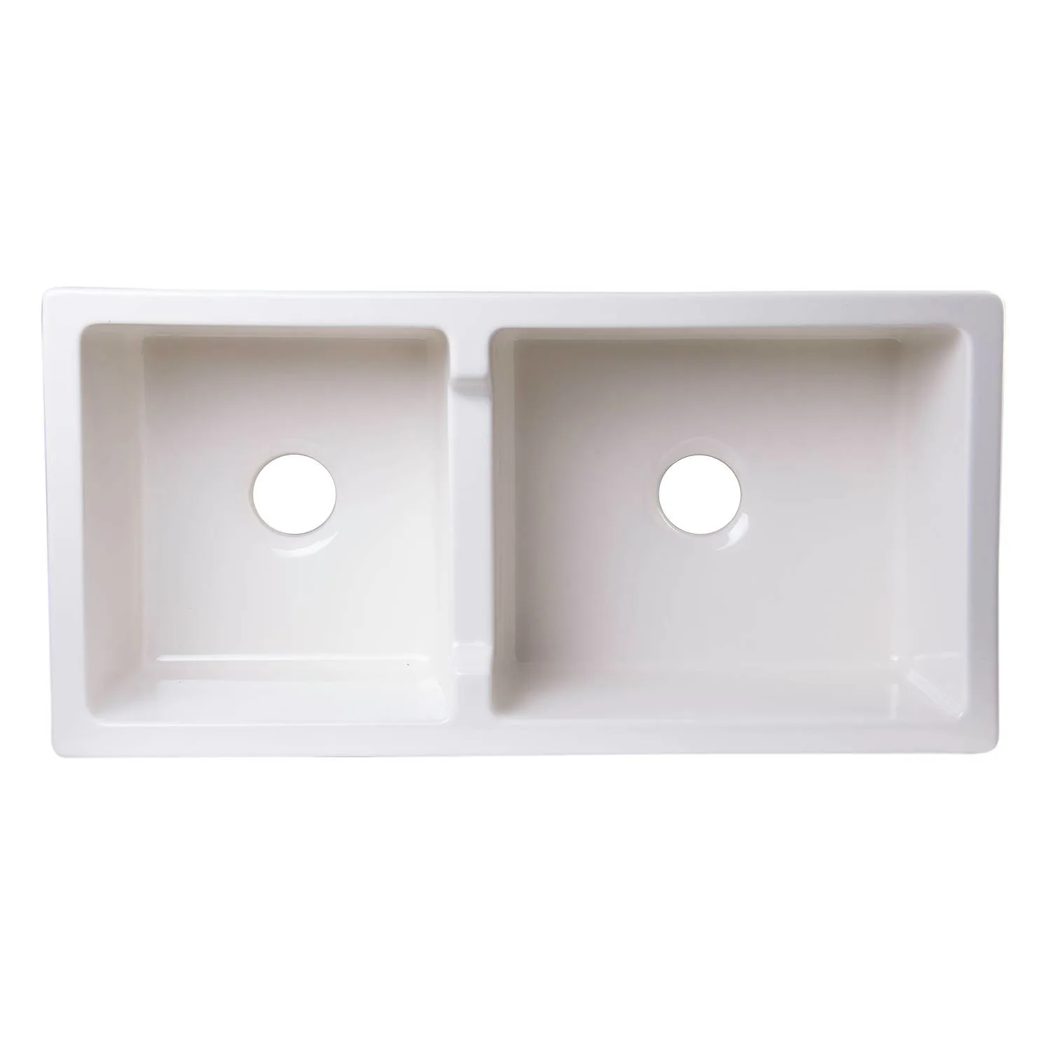 ALFI AB3618DB 36 inch Arched Double Bowl Fireclay Farm Kitchen Sink - image 4