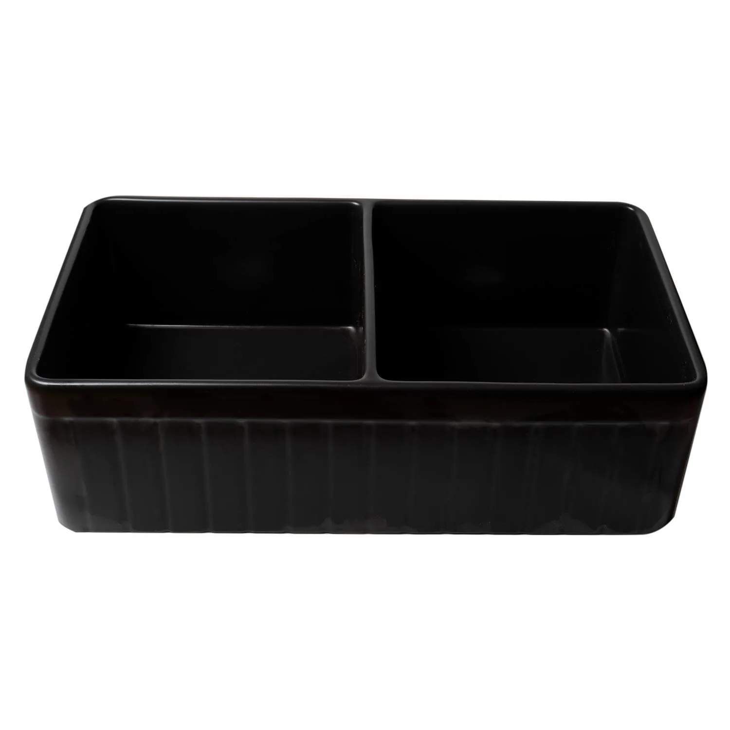 ALFI ABF3318D 33 inch Smooth Double Bowl Fireclay Farm Kitchen Sink - image 2