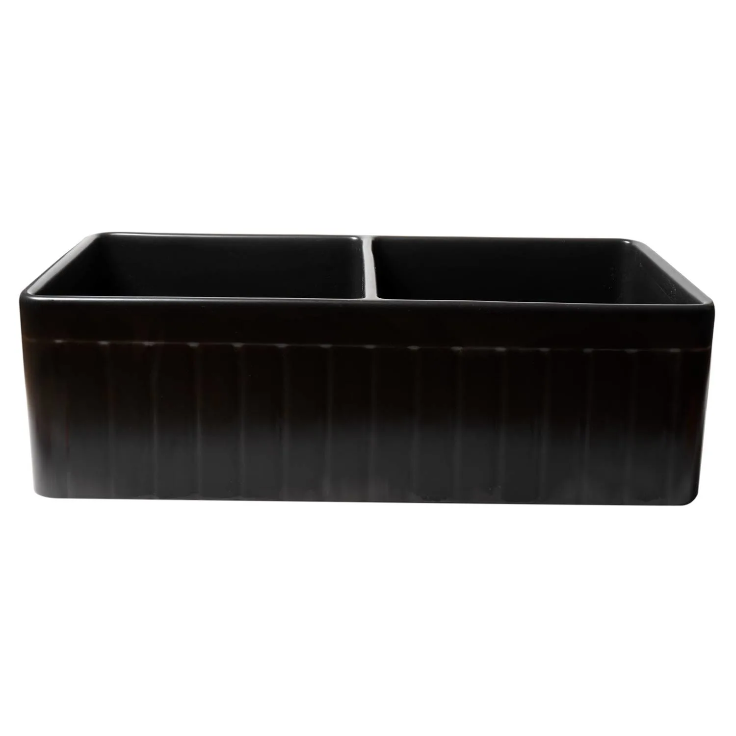 ALFI ABF3318D 33 inch Smooth Double Bowl Fireclay Farm Kitchen Sink - image 3