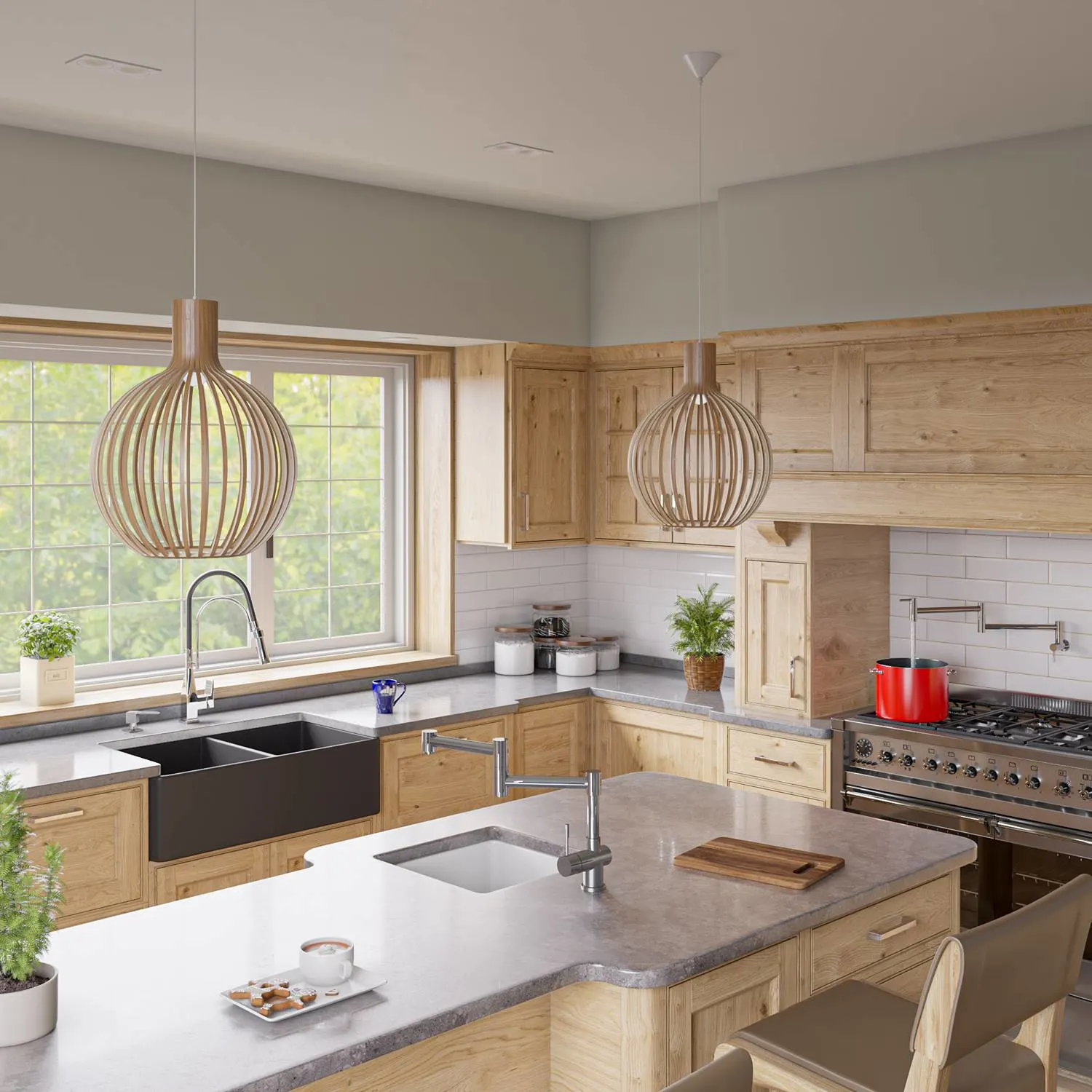 ALFI ABF3318D 33 inch Smooth Double Bowl Fireclay Farm Kitchen Sink - image 7