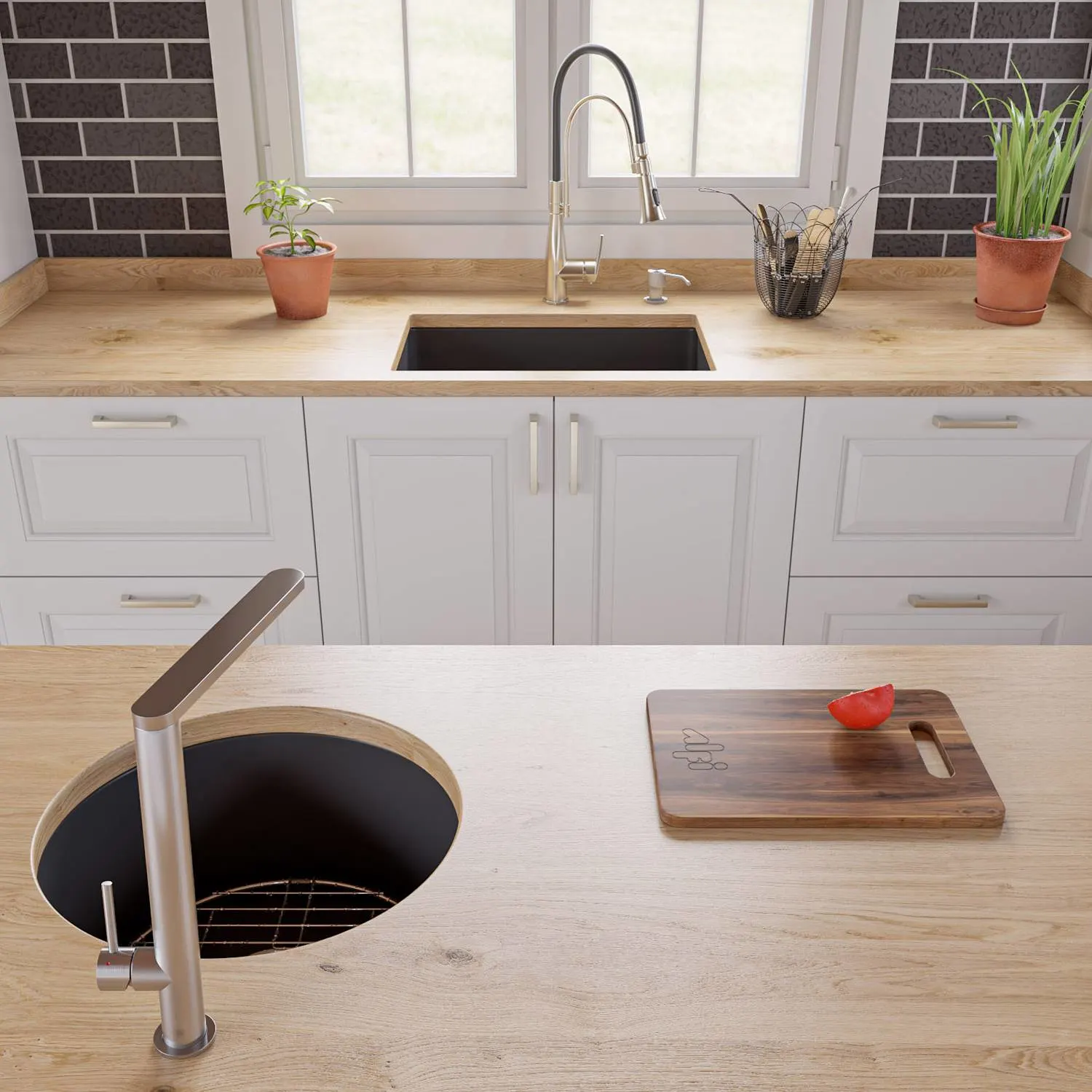 ALFI ABKF3001 With Black Rubber Stem  Kitchen Faucet With Rubber Stem - image 9