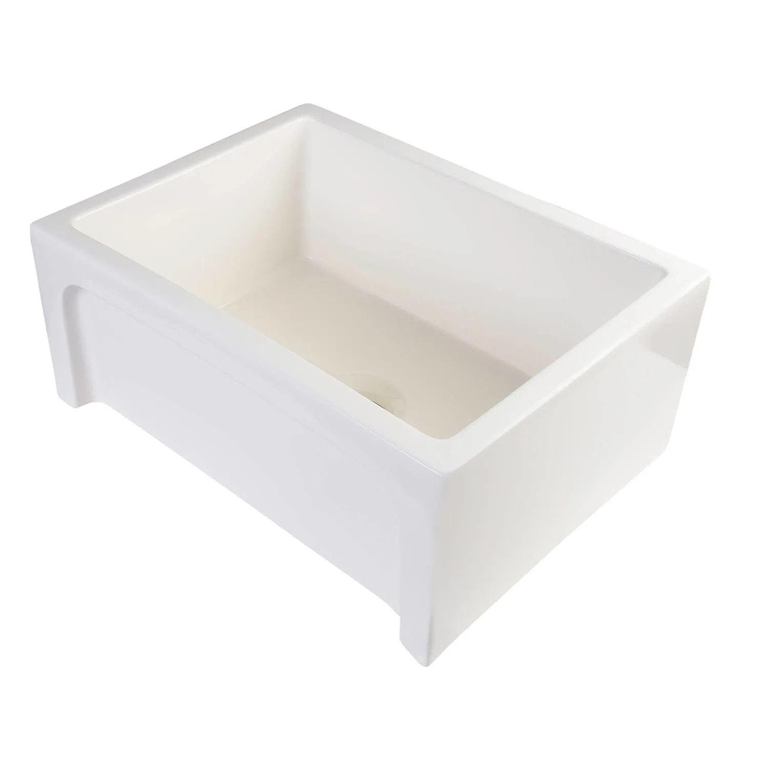 ALFI AB2418ARCH 24 inch Arched Single Bowl Fireclay Farm Kitchen Sink