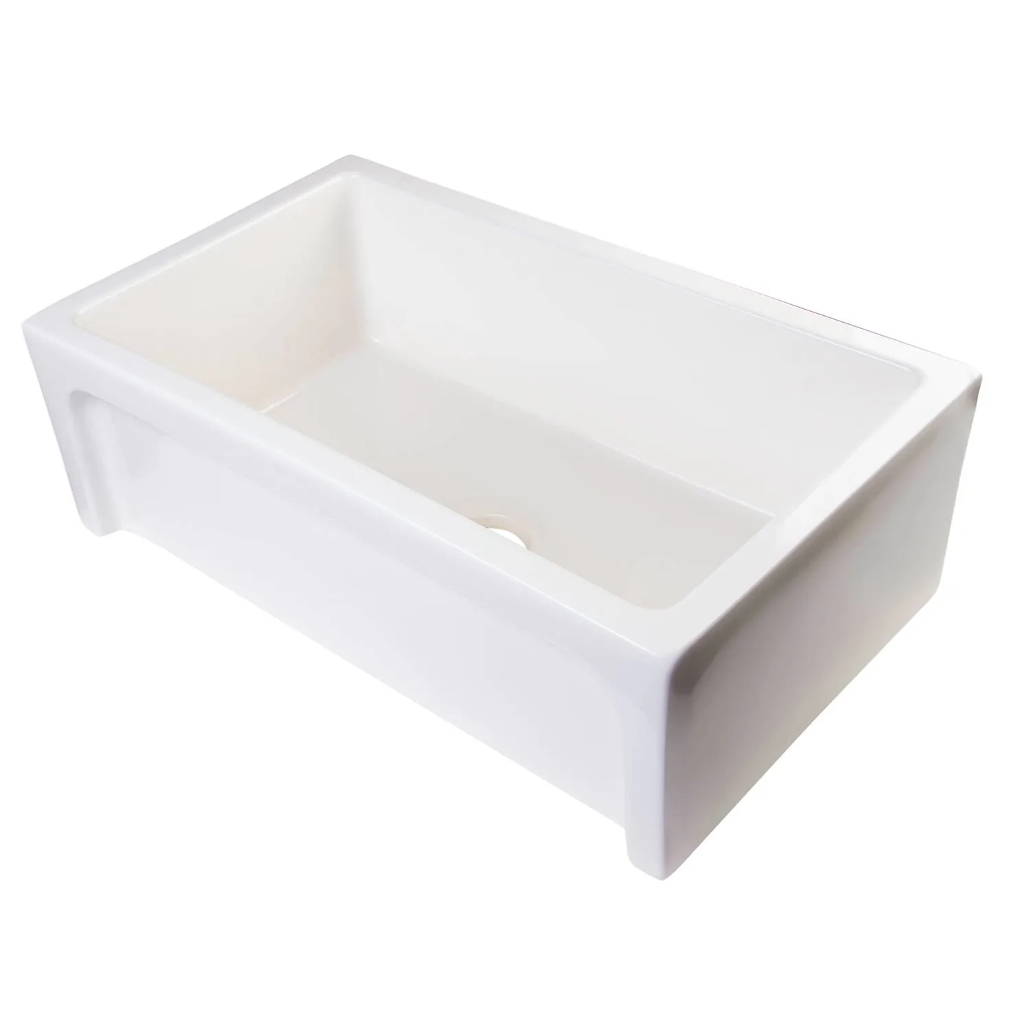 ALFI AB3018ARCH 30 inch Arched Single Bowl Fireclay Farm Kitchen Sink
