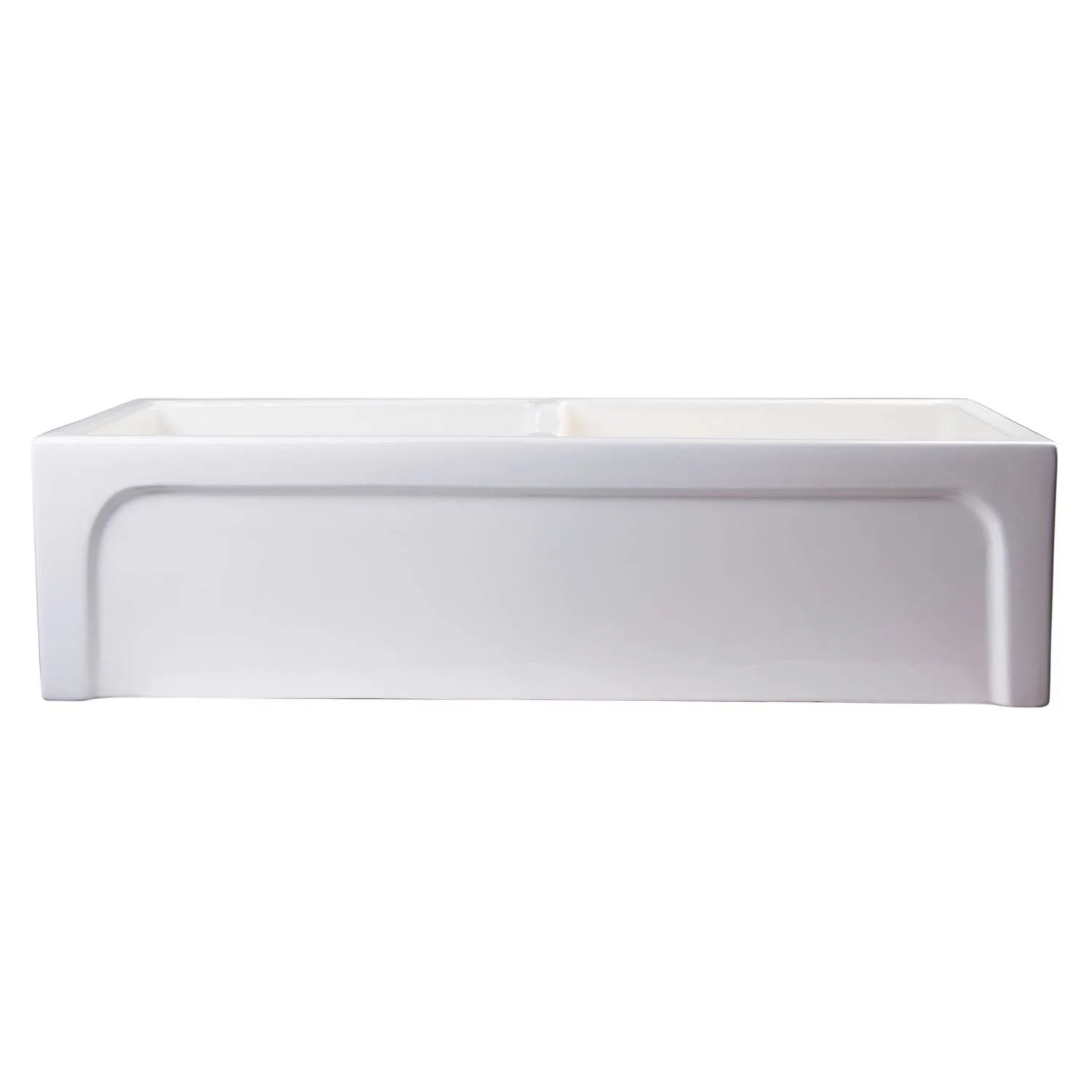 ALFI AB3918ARCH 39 inch Arched Double Bowl Fireclay Farm Kitchen Sink - image 3