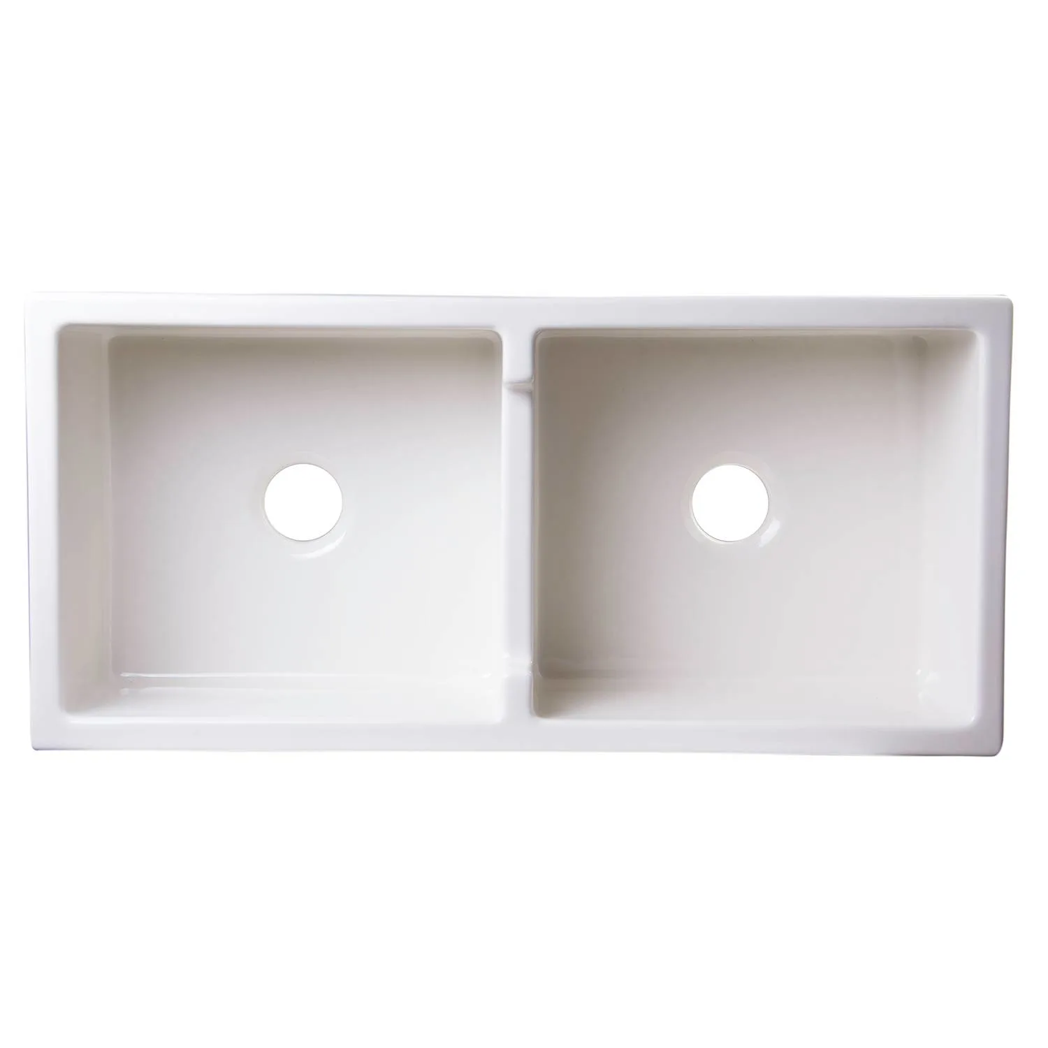 ALFI AB3918ARCH 39 inch Arched Double Bowl Fireclay Farm Kitchen Sink - image 4