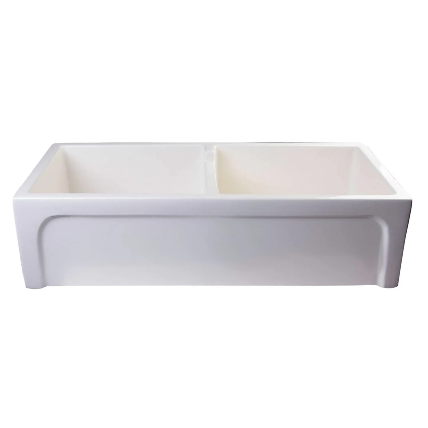 ALFI AB3918ARCH 39 inch Arched Double Bowl Fireclay Farm Kitchen Sink - image 5