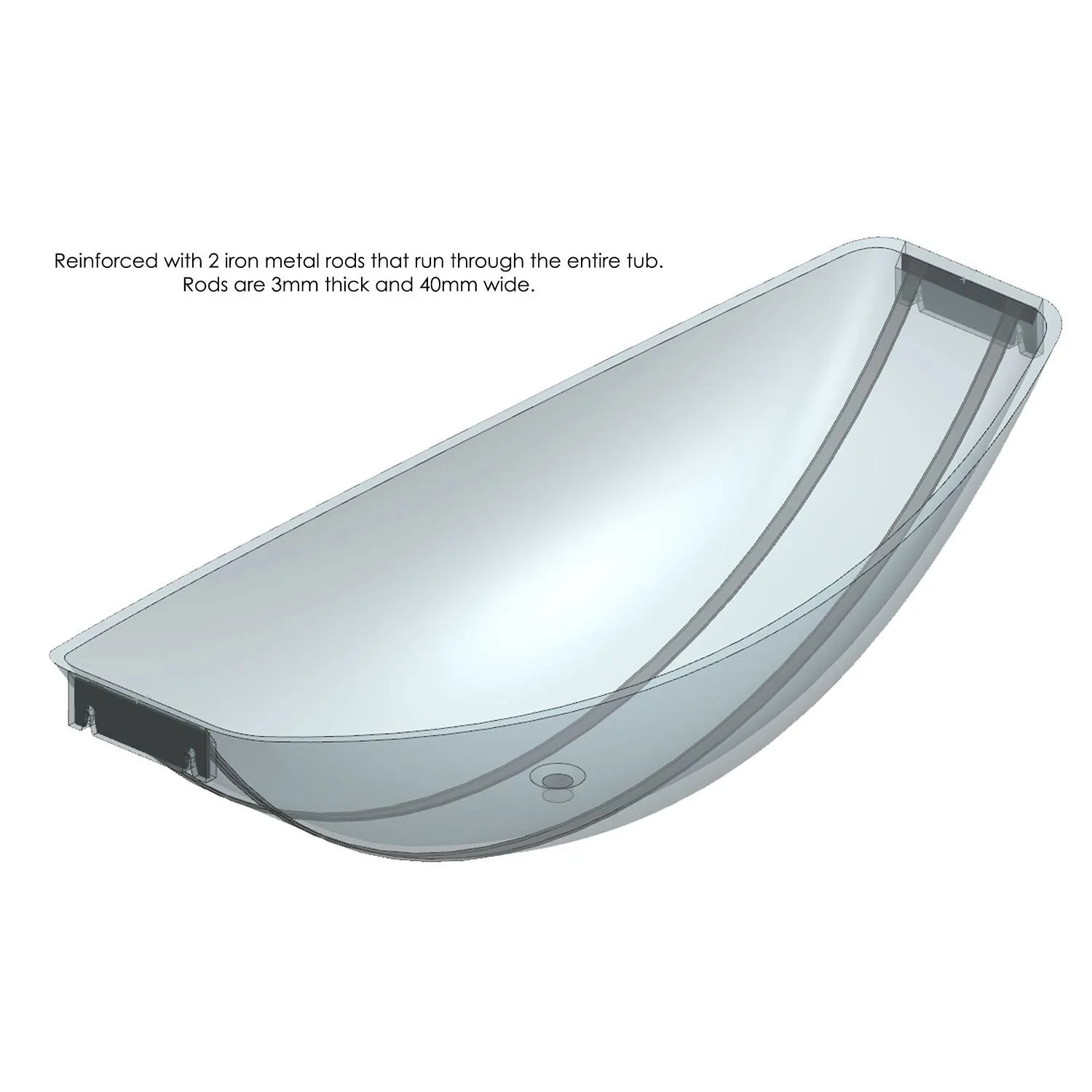ALFI HammockTub1 79 inch Acrylic Wall Mounted Free Standing Bathtub - image 10