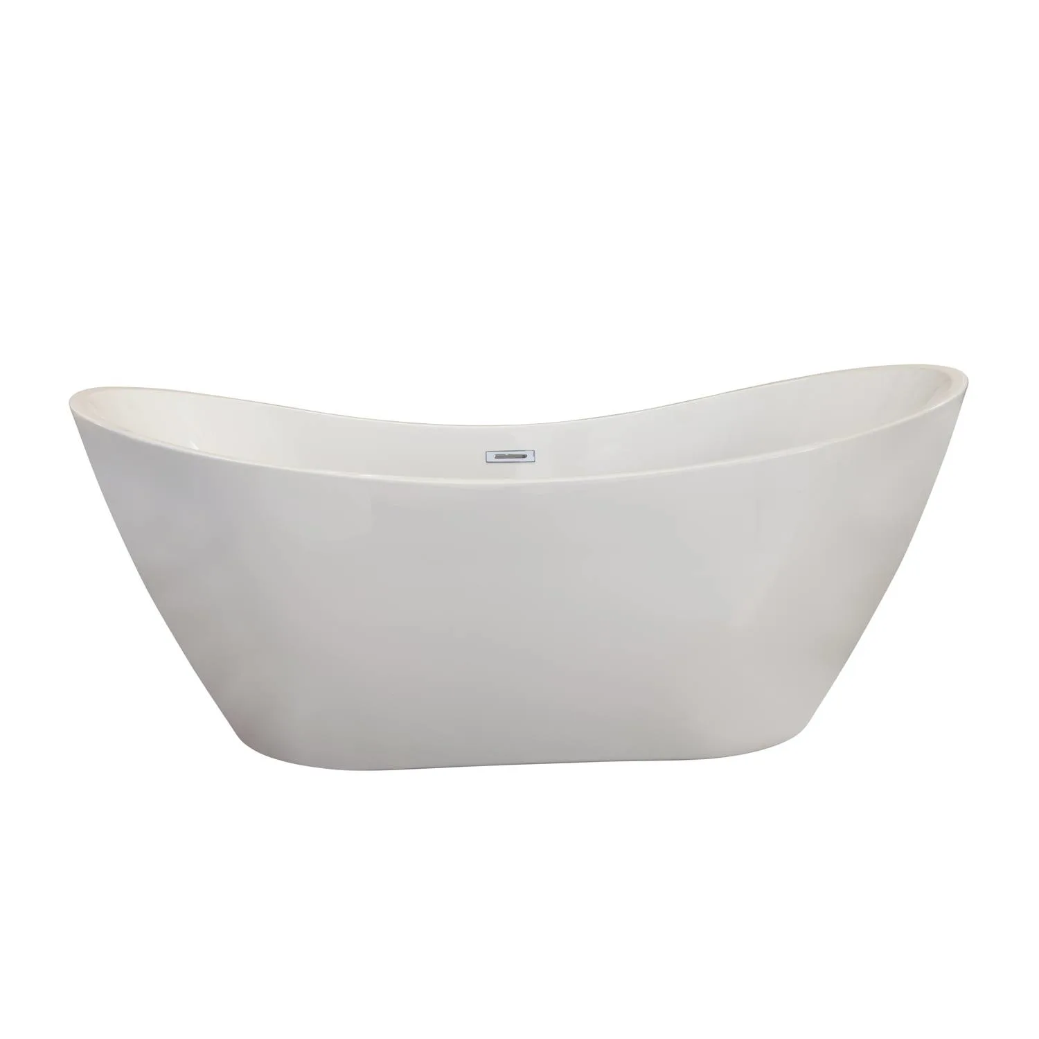 Altair Alana 70 x 32 Inch White Freestanding Oval Acrylic Bathtub