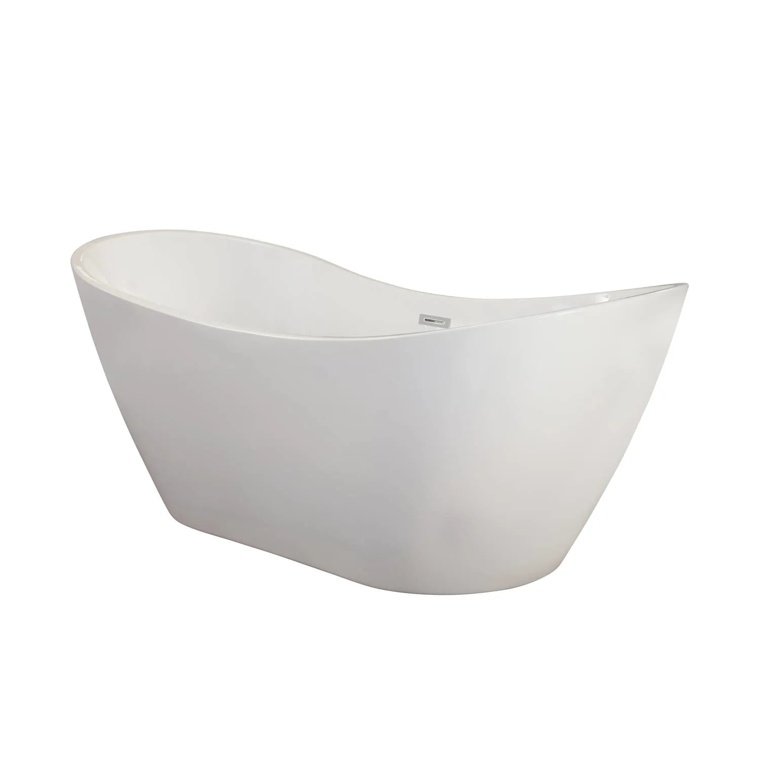 Altair Alana 70 x 32 Inch White Freestanding Oval Acrylic Bathtub - image 3