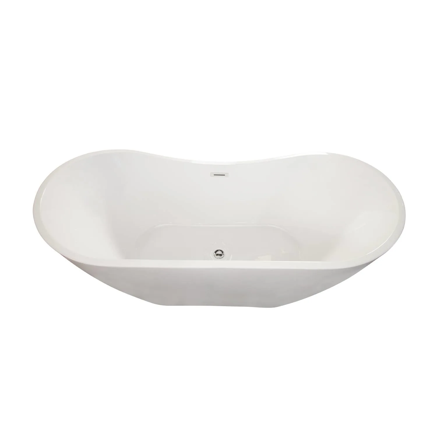 Altair Alana 70 x 32 Inch White Freestanding Oval Acrylic Bathtub - image 4