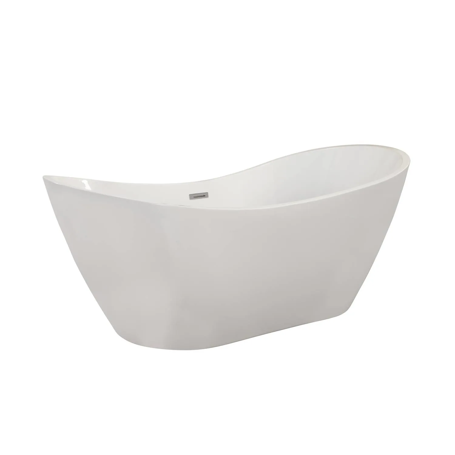 Altair Alana 70 x 32 Inch White Freestanding Oval Acrylic Bathtub - image 8
