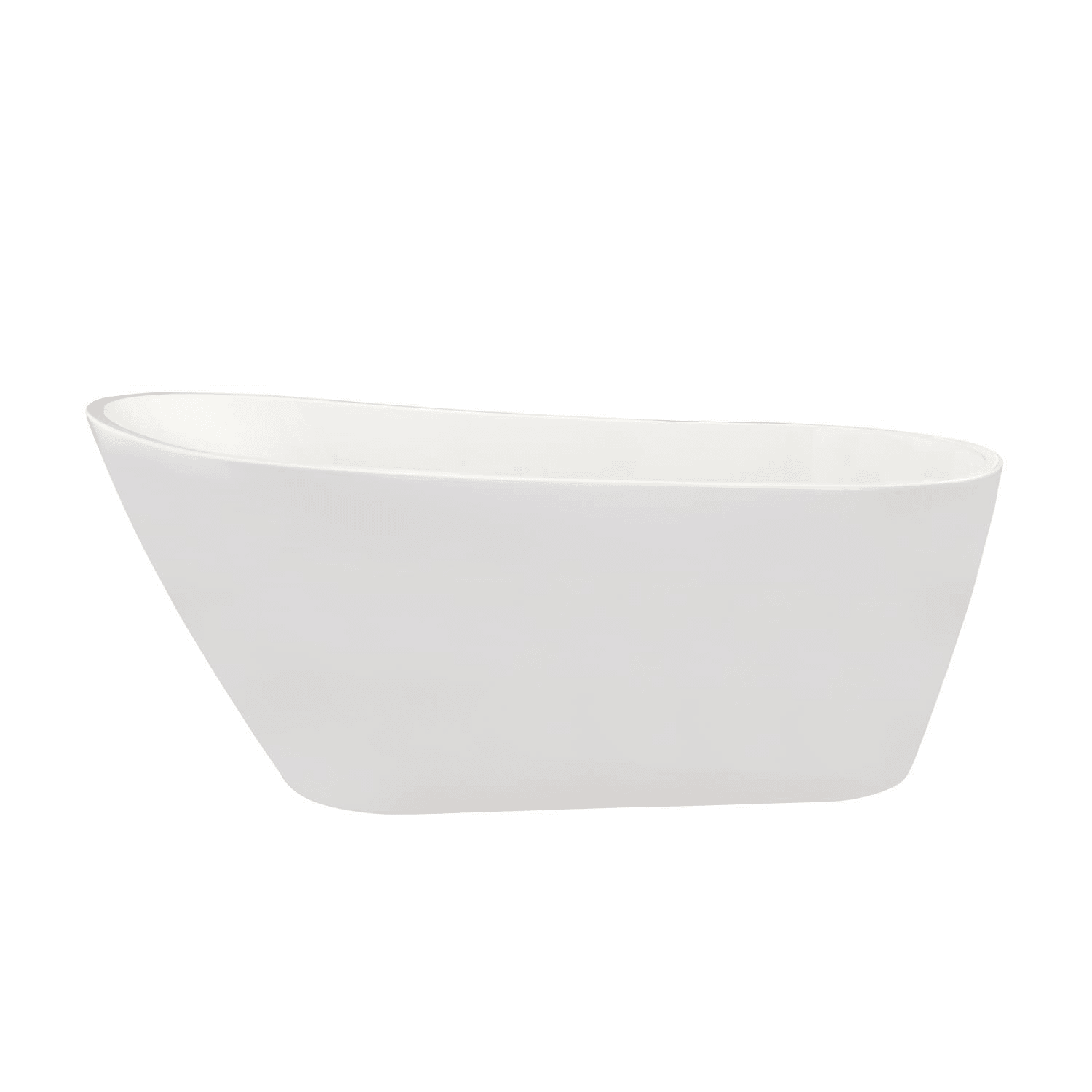 Altair Shaia 67 x 32 Inch White Freestanding Oval Acrylic Bathtub