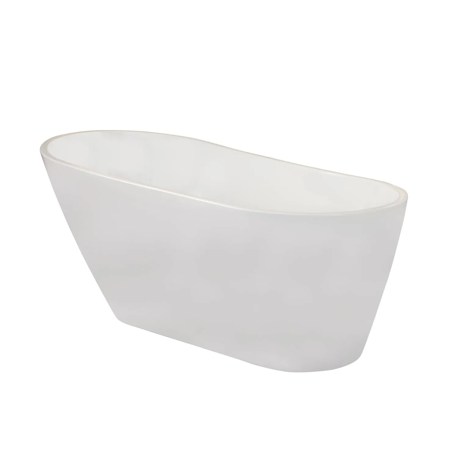 Altair Shaia 67 x 32 Inch White Freestanding Oval Acrylic Bathtub - image 3