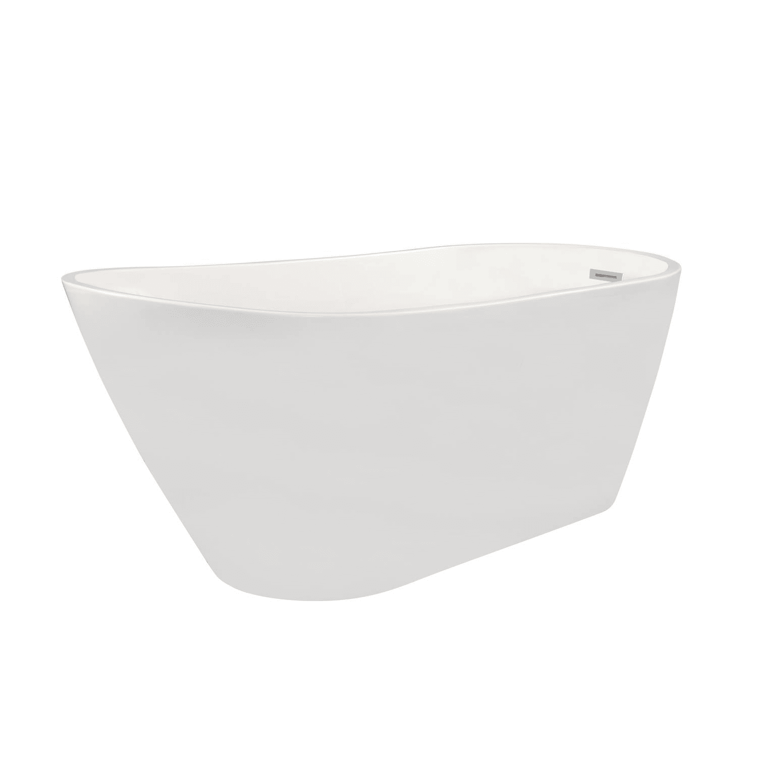 Altair Shaia 67 x 32 Inch White Freestanding Oval Acrylic Bathtub - image 4