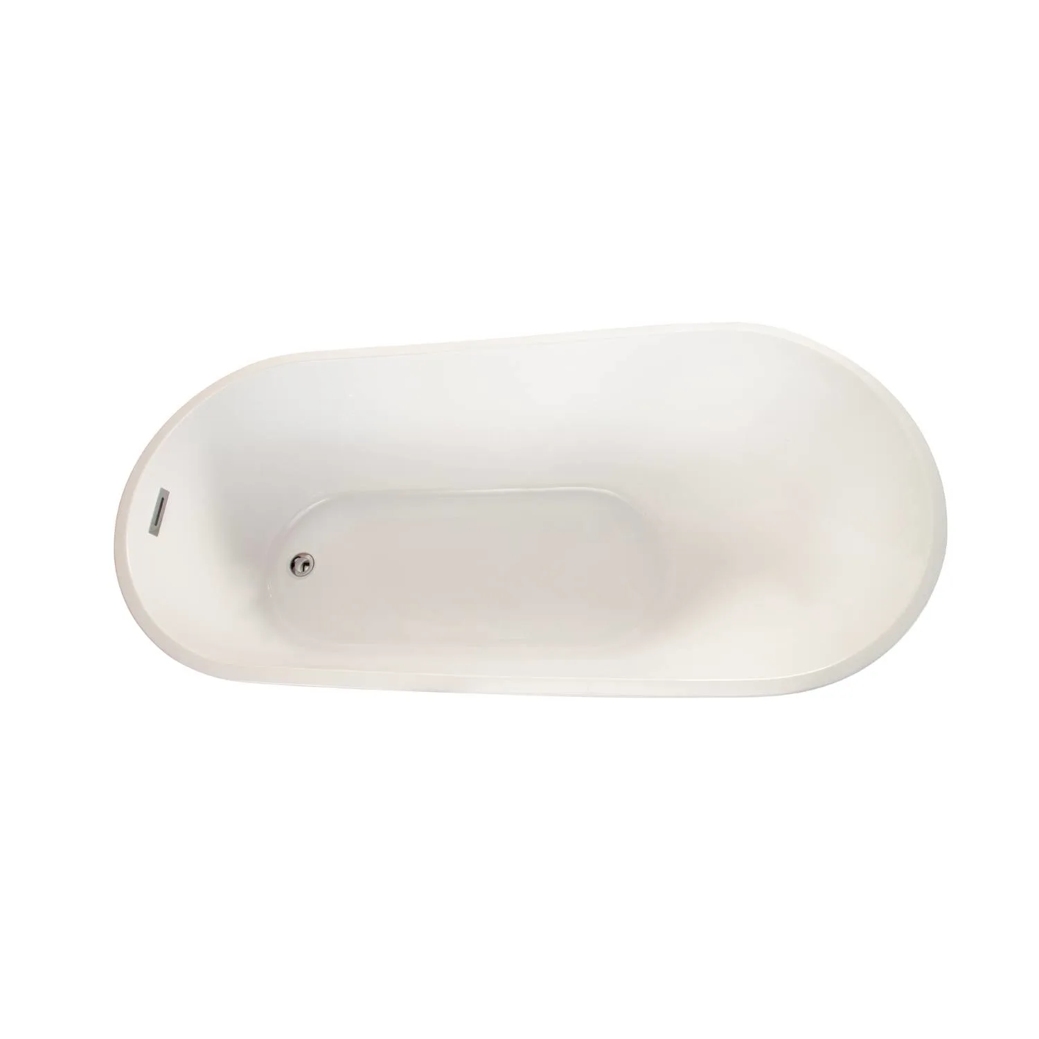Altair Shaia 67 x 32 Inch White Freestanding Oval Acrylic Bathtub - image 8