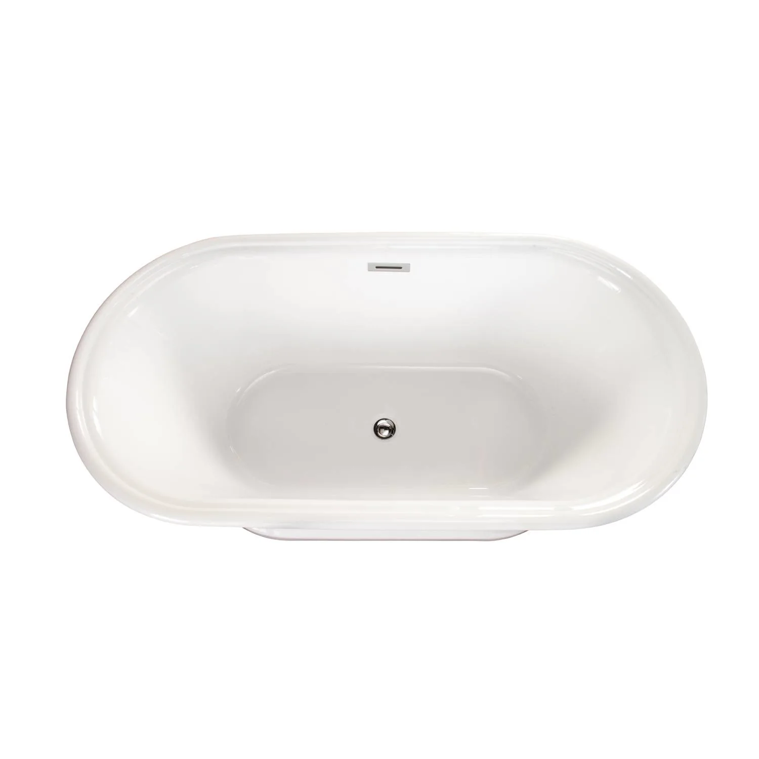 Altair Solace 67 x 31 Inch White Freestanding Oval Acrylic Bathtub - image 3