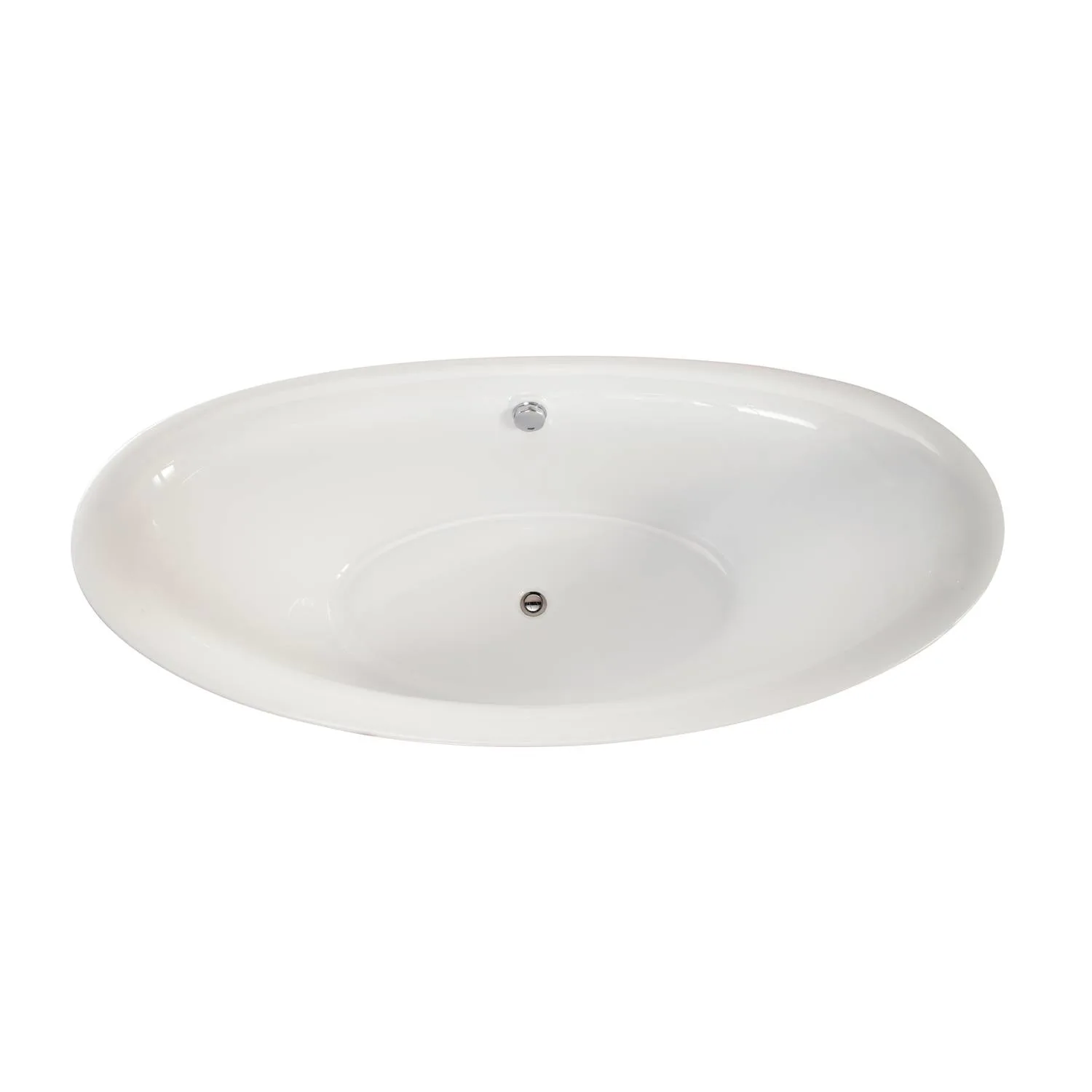 Altair Allegra 71 x 34 Inch White Freestanding Oval Acrylic Bathtub - image 3