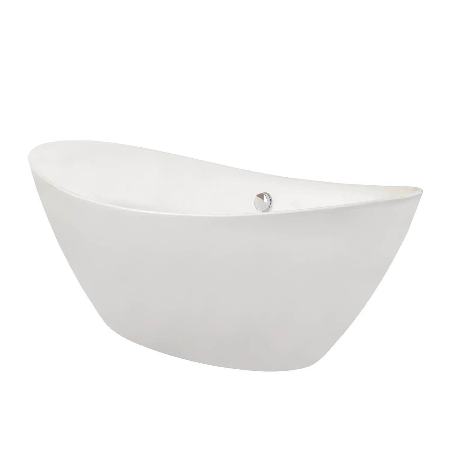Altair Allegra 71 x 34 Inch White Freestanding Oval Acrylic Bathtub - image 6