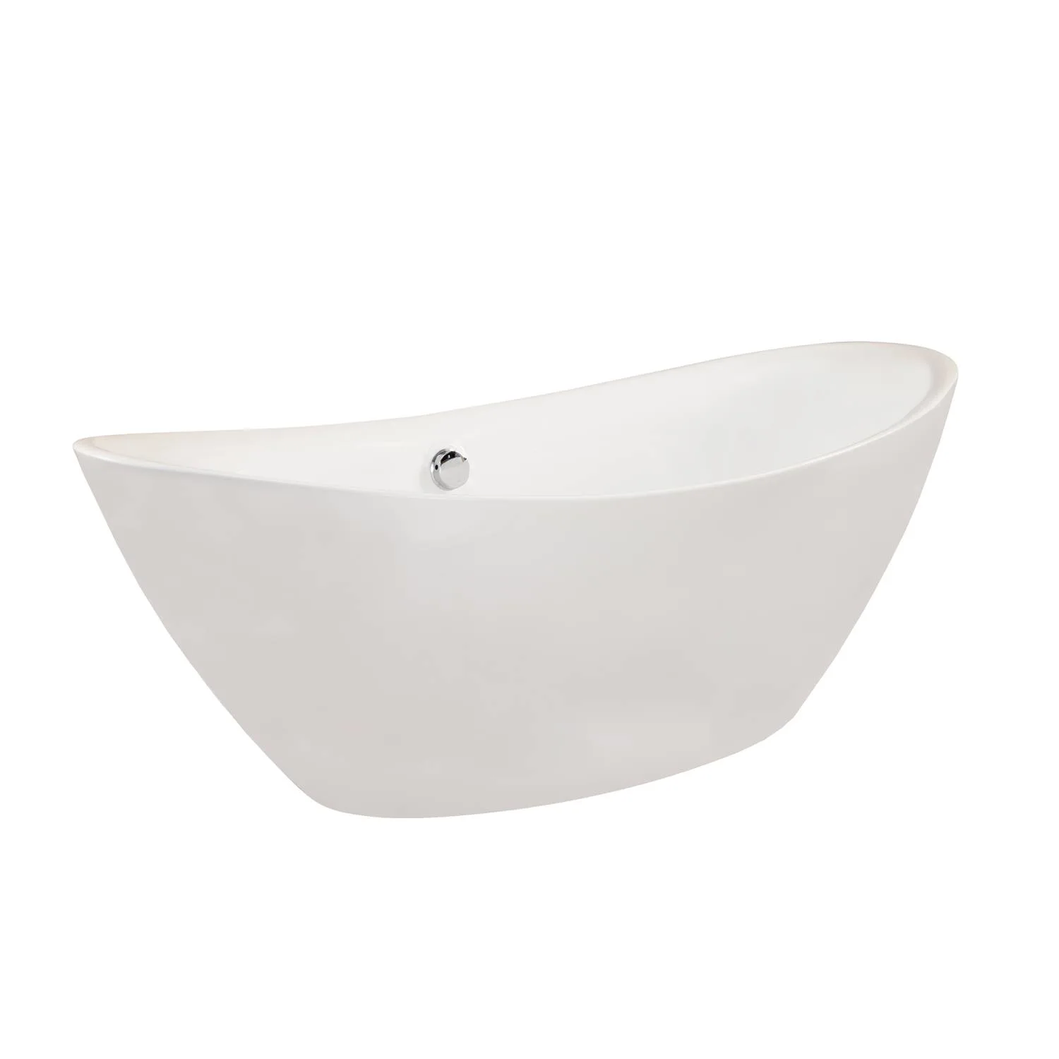 Altair Allegra 71 x 34 Inch White Freestanding Oval Acrylic Bathtub - image 7