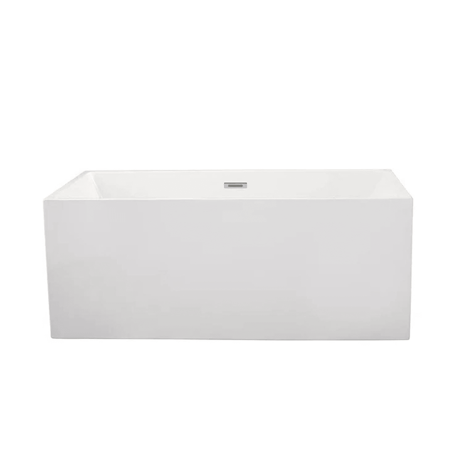 Altair Persephone 59 x 30 Inch White Freestanding Acrylic Bathtub