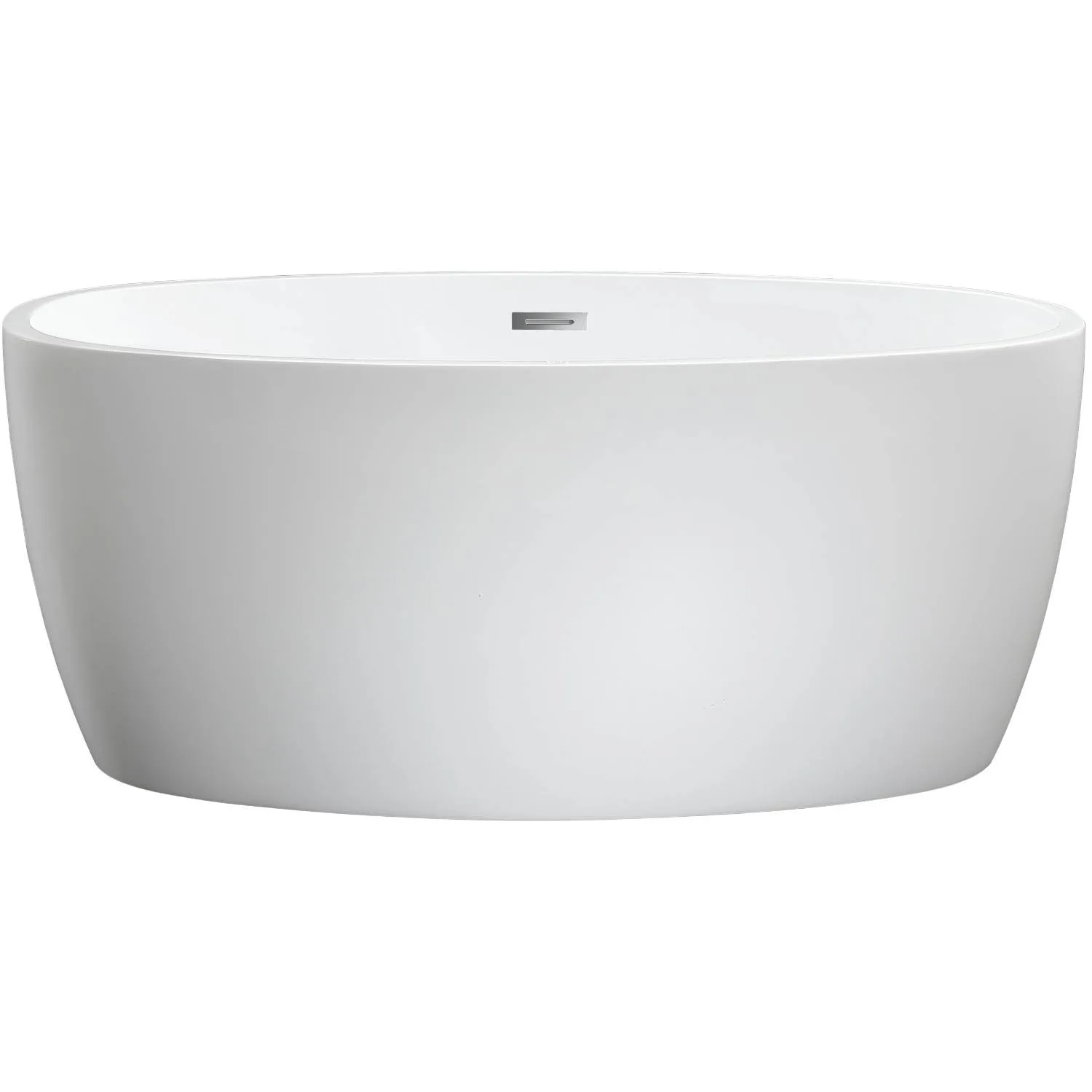 Altair Jolie 55 x 32 Inch White Freestanding Oval Acrylic Bathtub