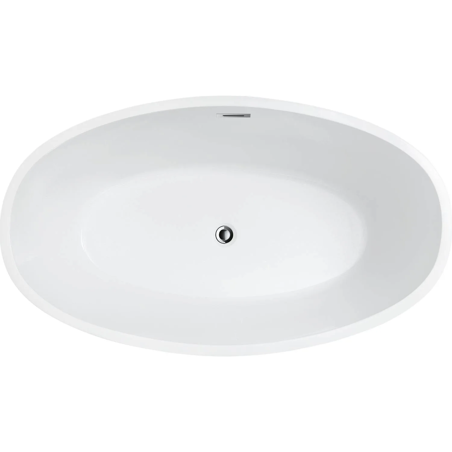 Altair Jolie 55 x 32 Inch White Freestanding Oval Acrylic Bathtub - image 4
