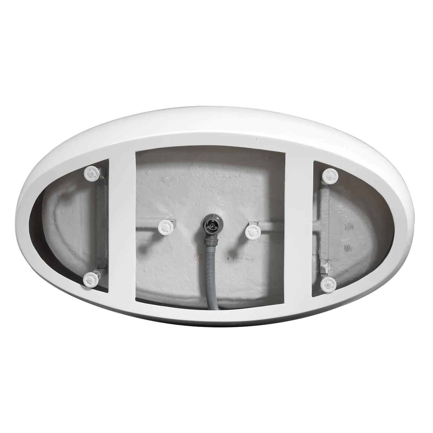 Altair Jolie 55 x 32 Inch White Freestanding Oval Acrylic Bathtub - image 7