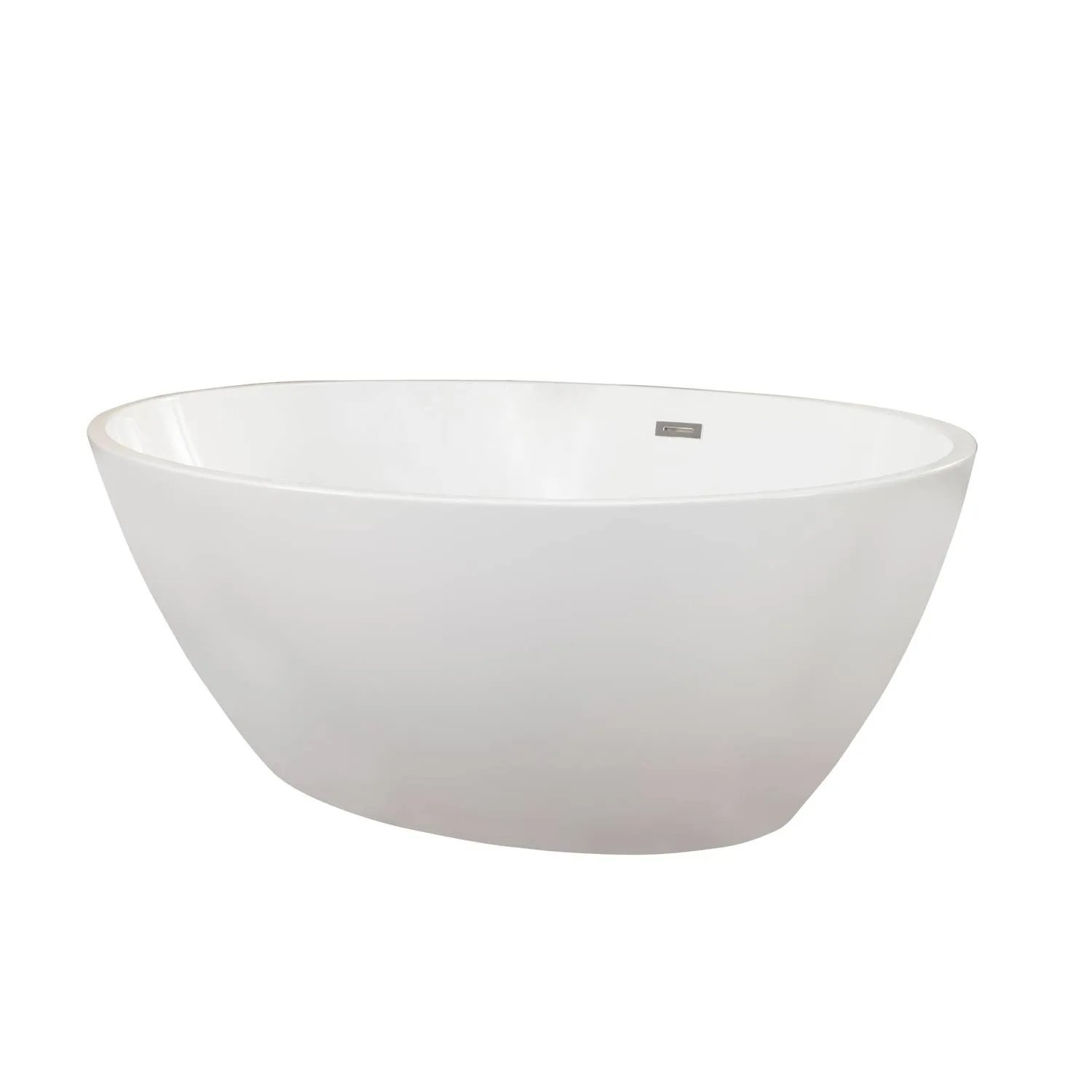 Altair Jolie 69 x 40 Inch White Freestanding Oval Acrylic Bathtub - image 5