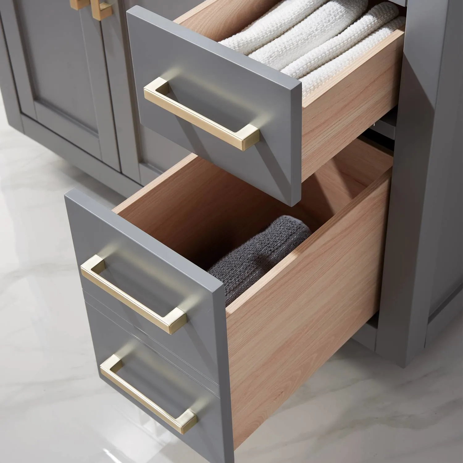 Altair Ivy 36 Inch Solid Plywood White Carrara Single Vanity - image 2