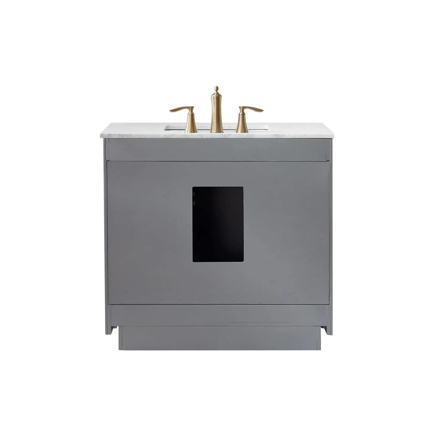 Altair Ivy 36 Inch Solid Plywood White Carrara Single Vanity - image 5