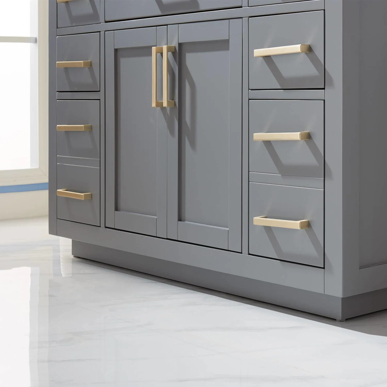 Altair Ivy 48 Inch Solid Plywood White Carrara Single Vanity - image 4