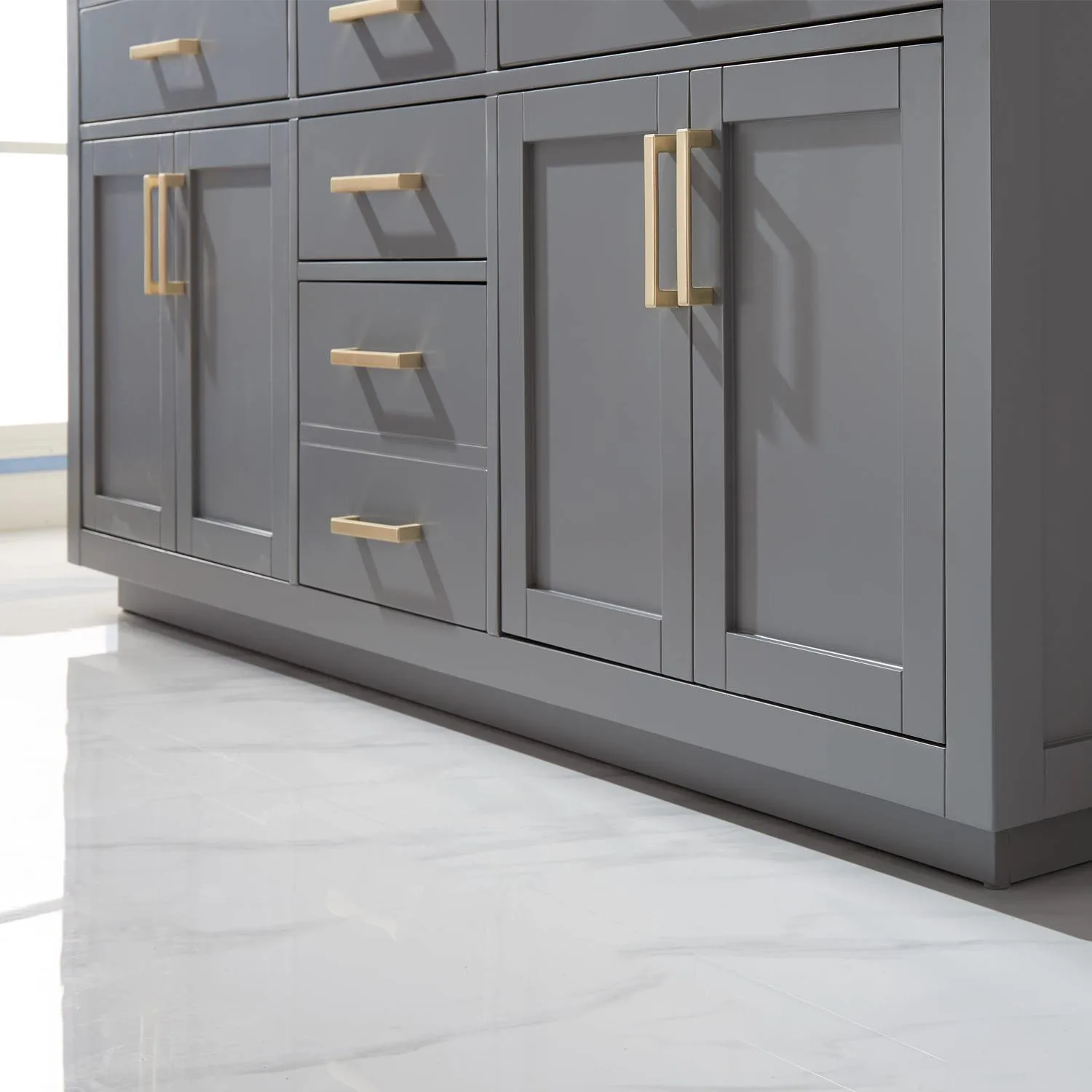 Altair Ivy 72 Inch Solid Plywood White Carrara Double Vanity - image 9