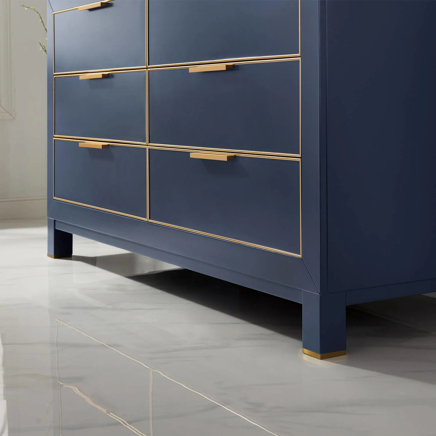 Altair Jackson 60 Inch Solid Plywood White Carrara Stone Double Vanity - image 9