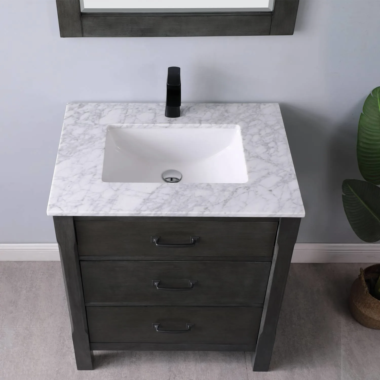 Altair Maribella 30 Inch Solid Plywood White Carrara Single Vanity - image 7