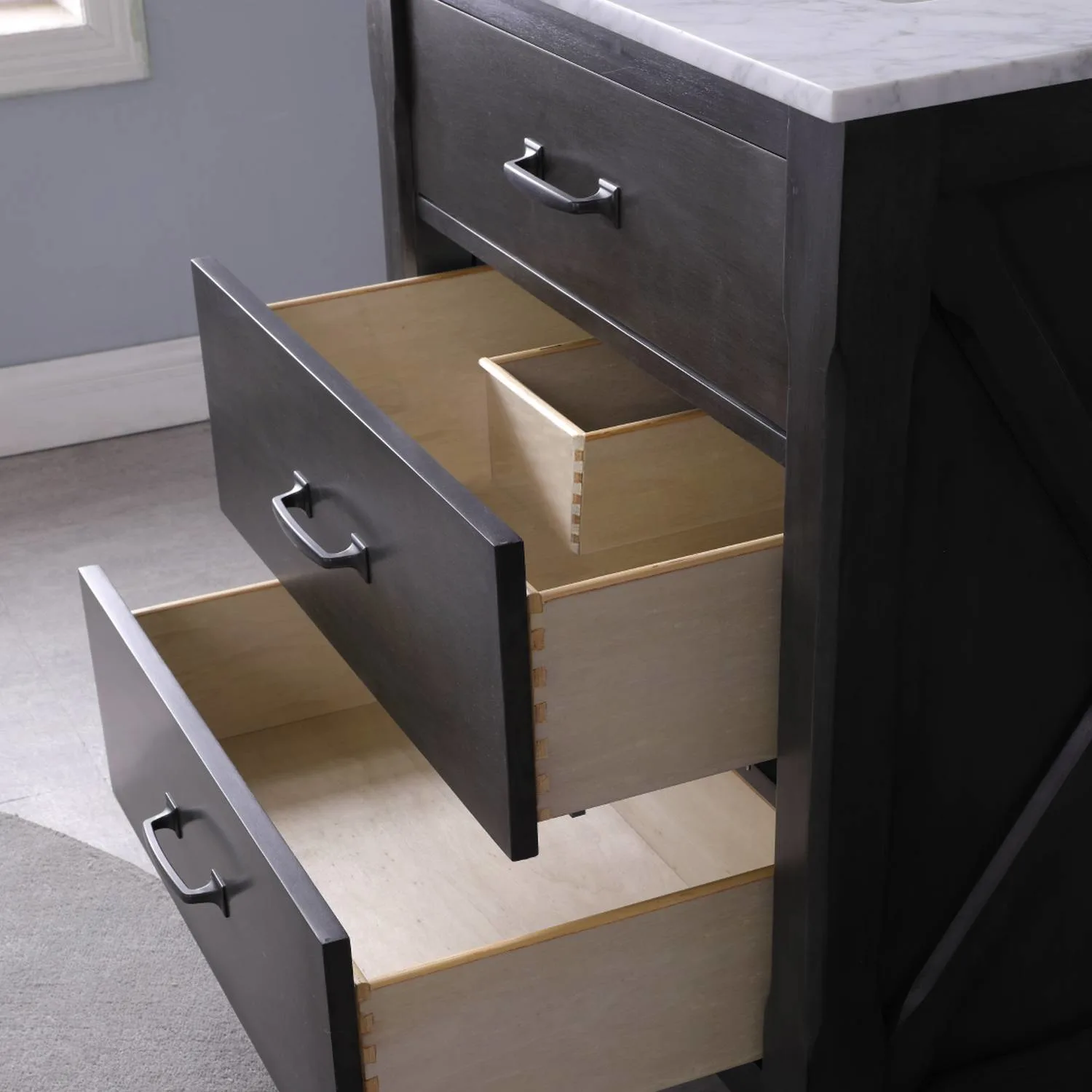 Altair Maribella 30 Inch Solid Plywood White Carrara Single Vanity - image 9