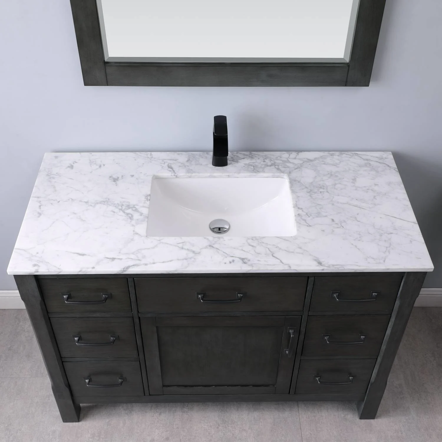 Altair Maribella 48 Inch Solid Plywood White Carrara Single Vanity - image 7