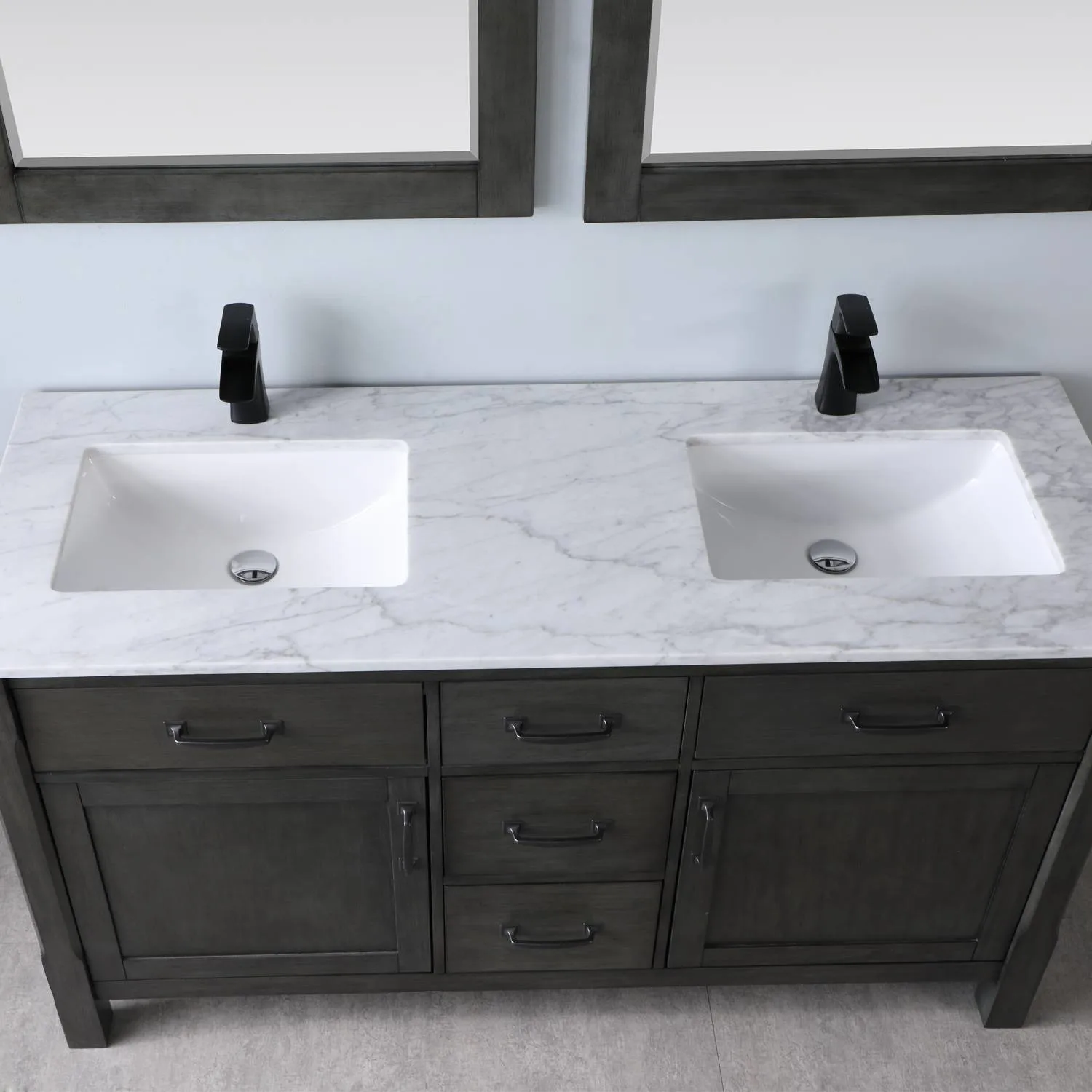 Altair Maribella 60 Inch Solid Plywood White Carrara Double Vanity - image 7