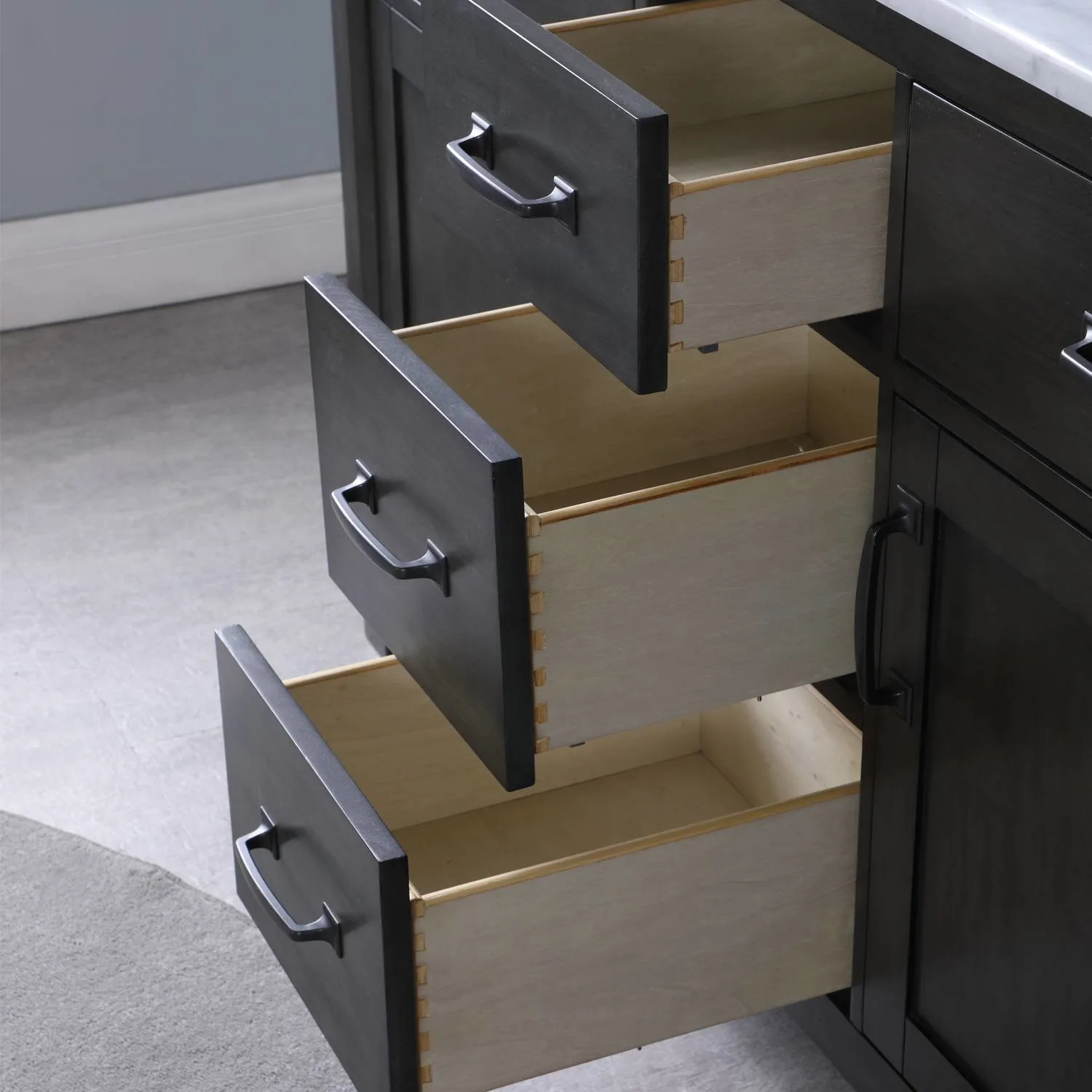 Altair Maribella 60 Inch Solid Plywood White Carrara Double Vanity - image 9